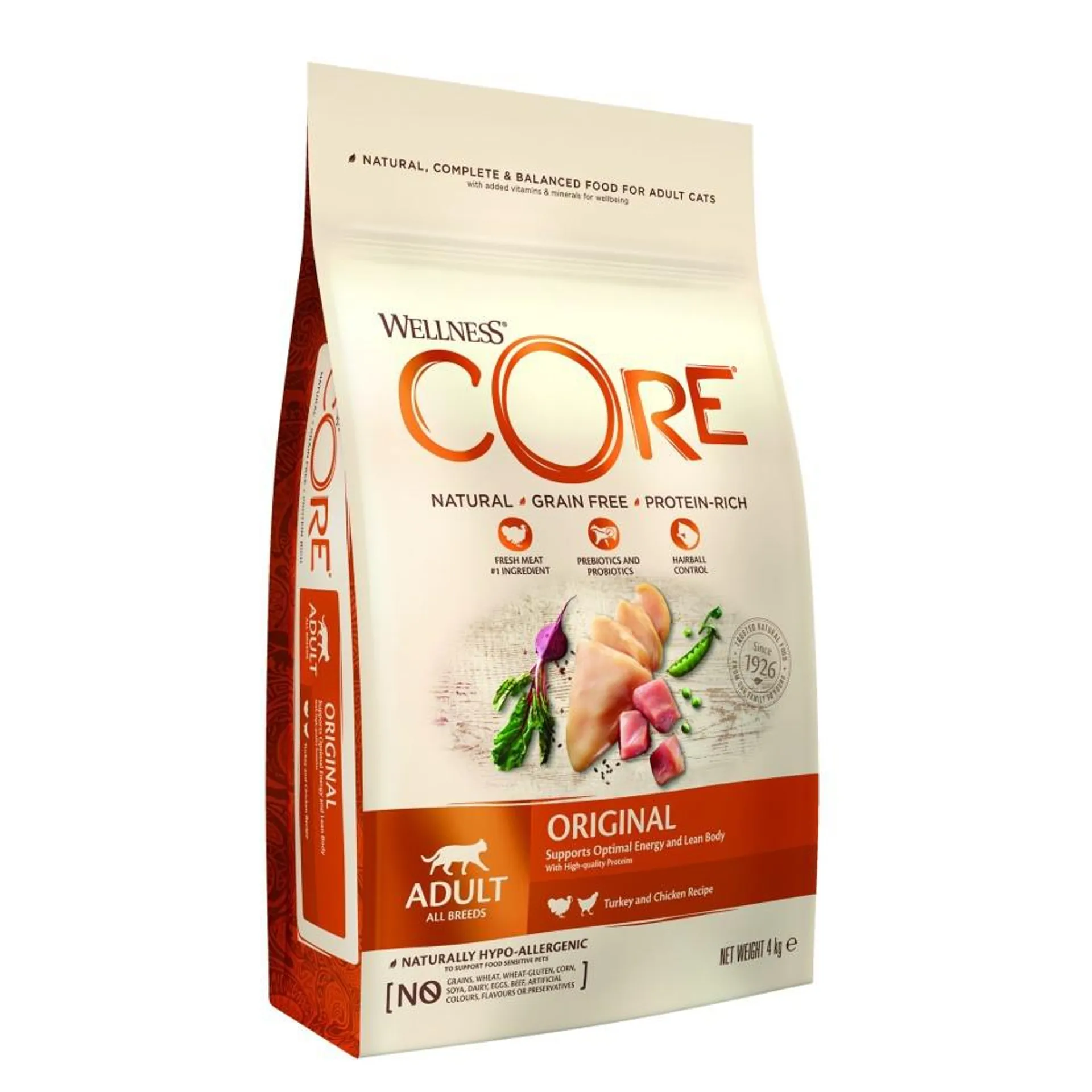 Wellness Core dry cat original turkey & chicken 4kg