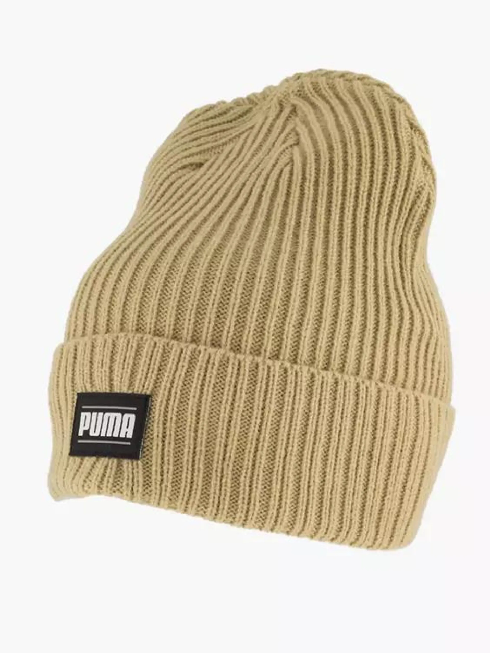 Beige Ribbed Classic Cuff Beanie