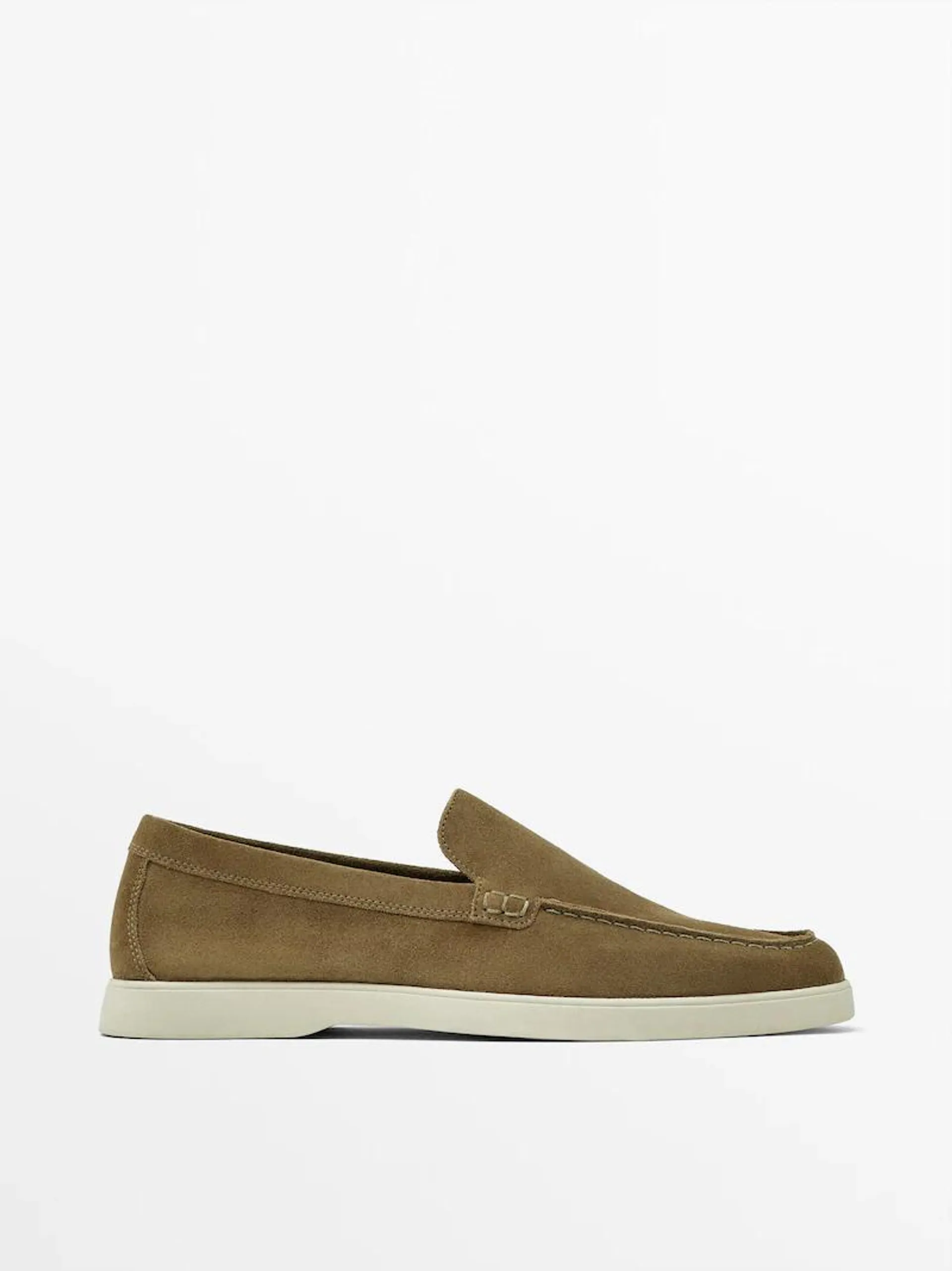 Splitsuède leren loafer