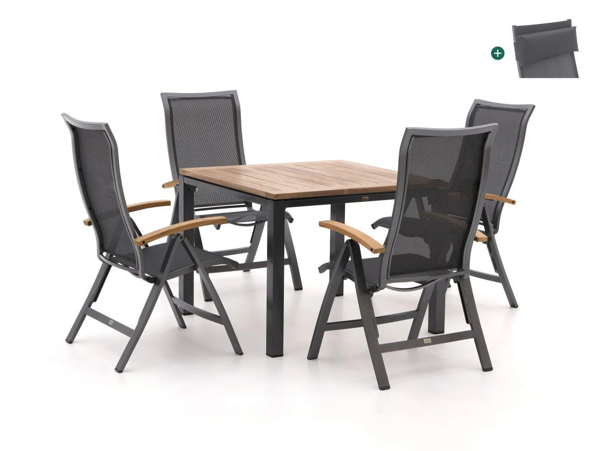 Bellagio Lugo/Linosa 100cm dining tuinset 5-delig verstelbaar