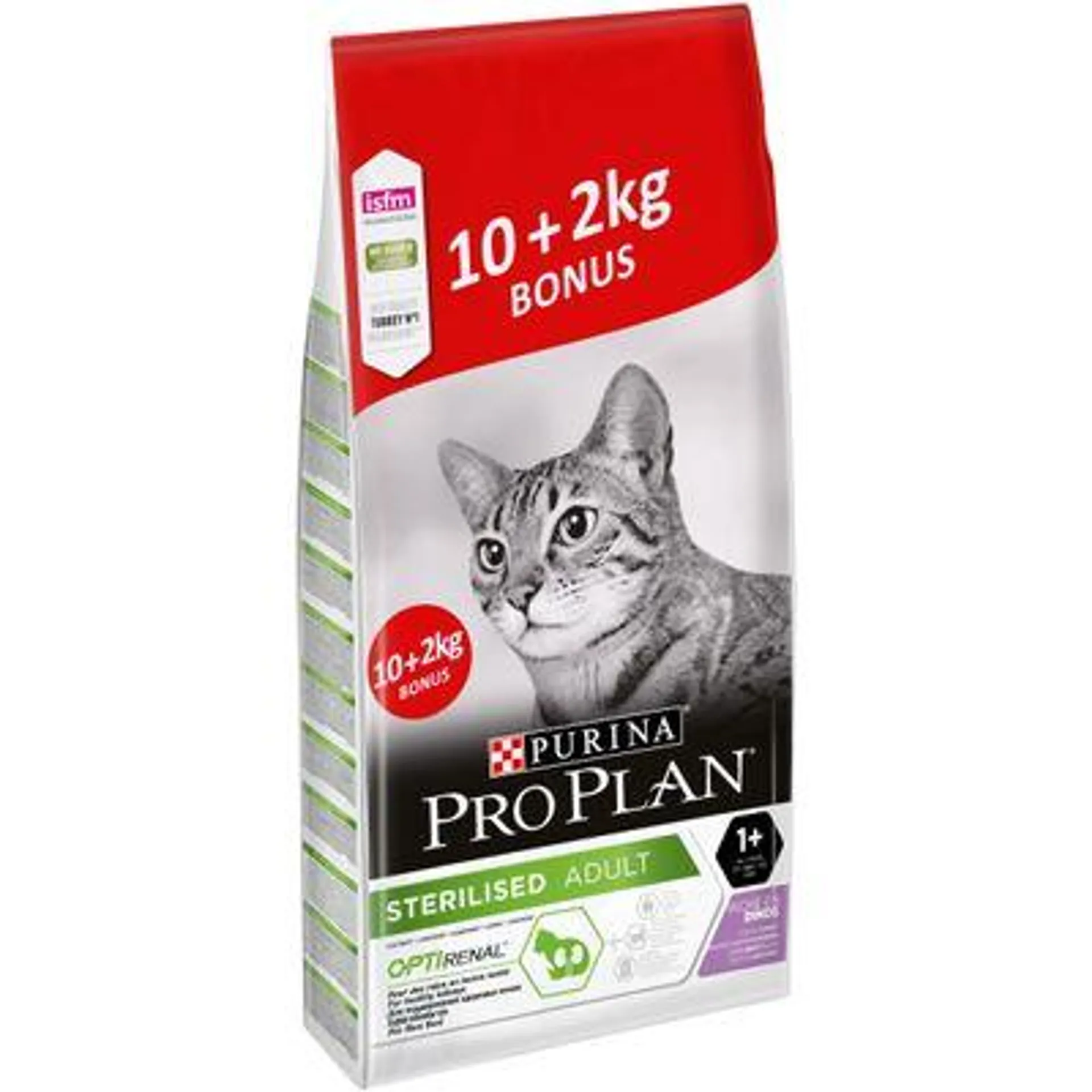 Croquettes PURINA PRO PLAN pour chat 10 kg + 2 kg offerts !