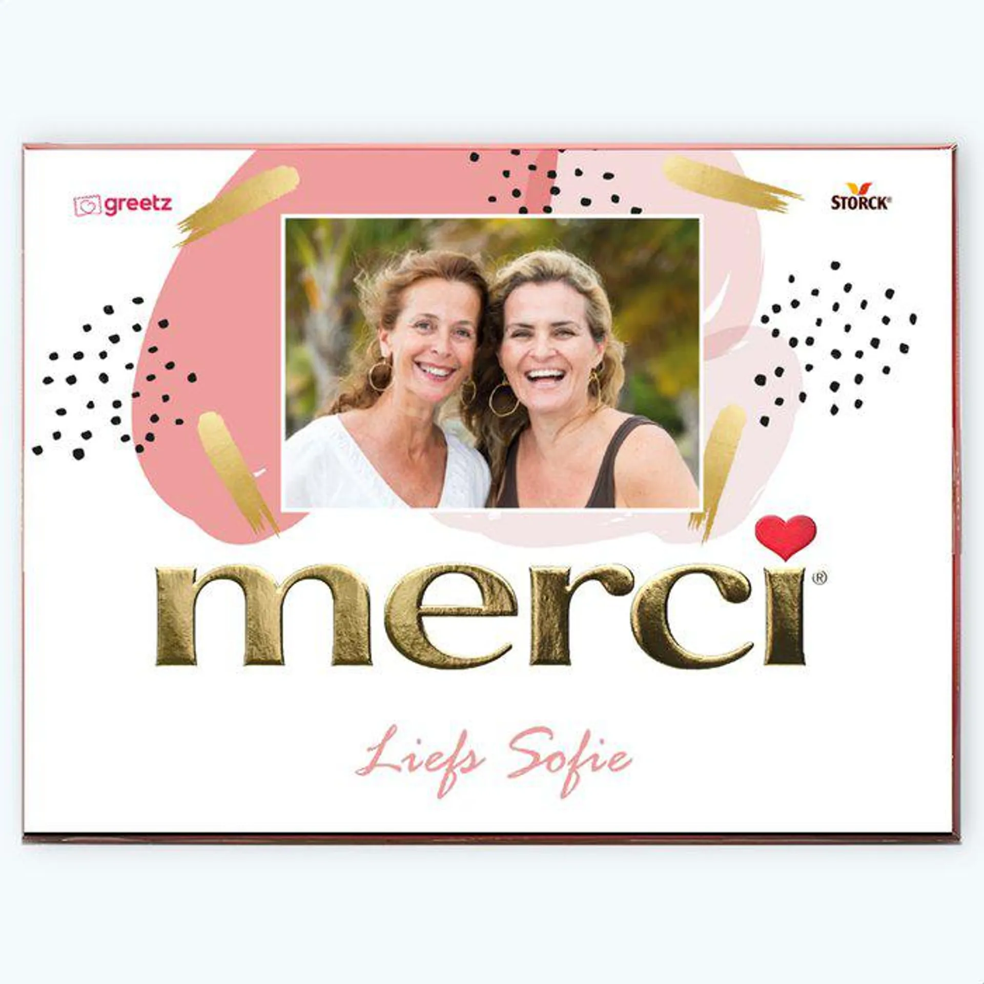 Merci | Liefs met eigen foto en naam | 675g