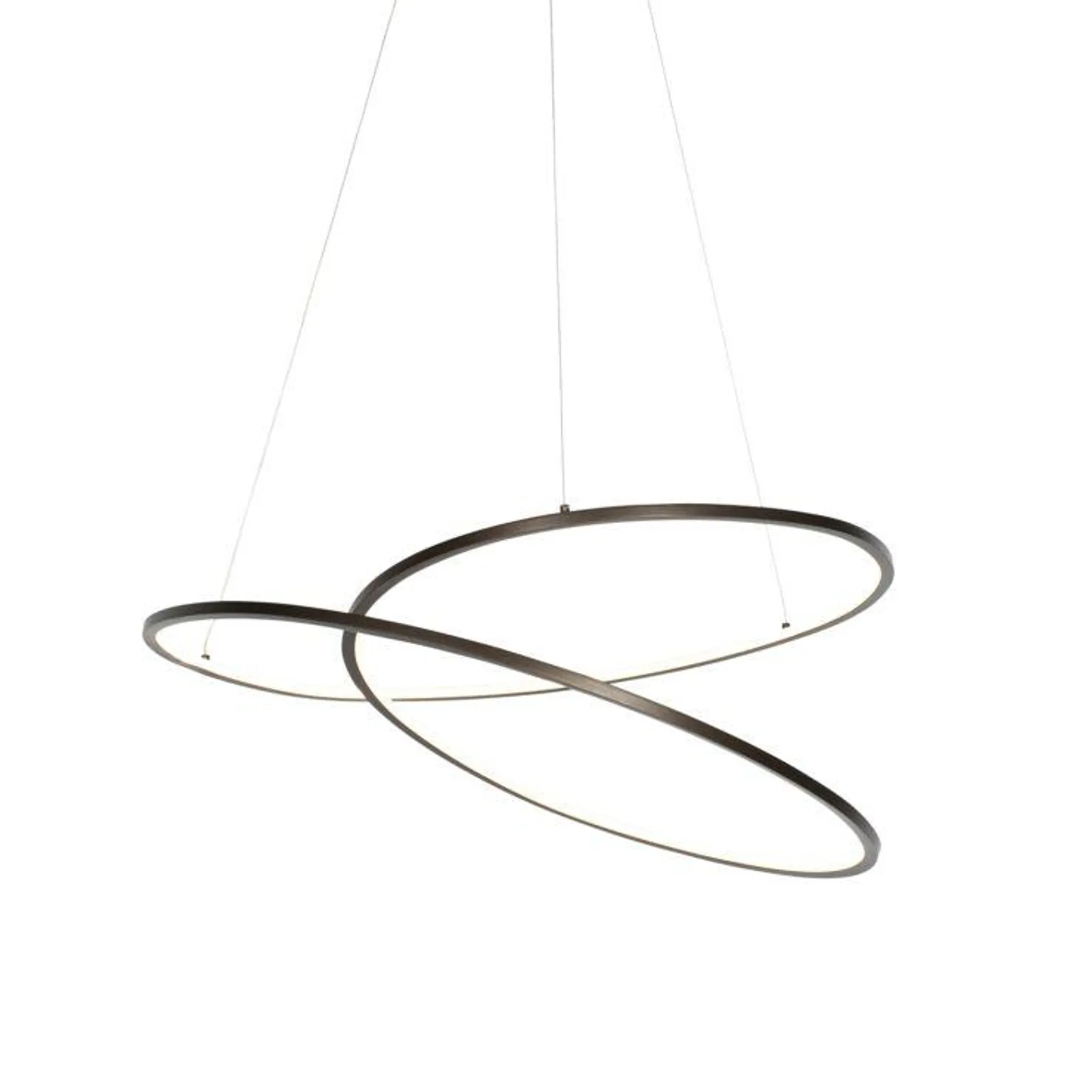 Design hanglamp brons 72 cm incl. LED 3-staps dimbaar - Rowan