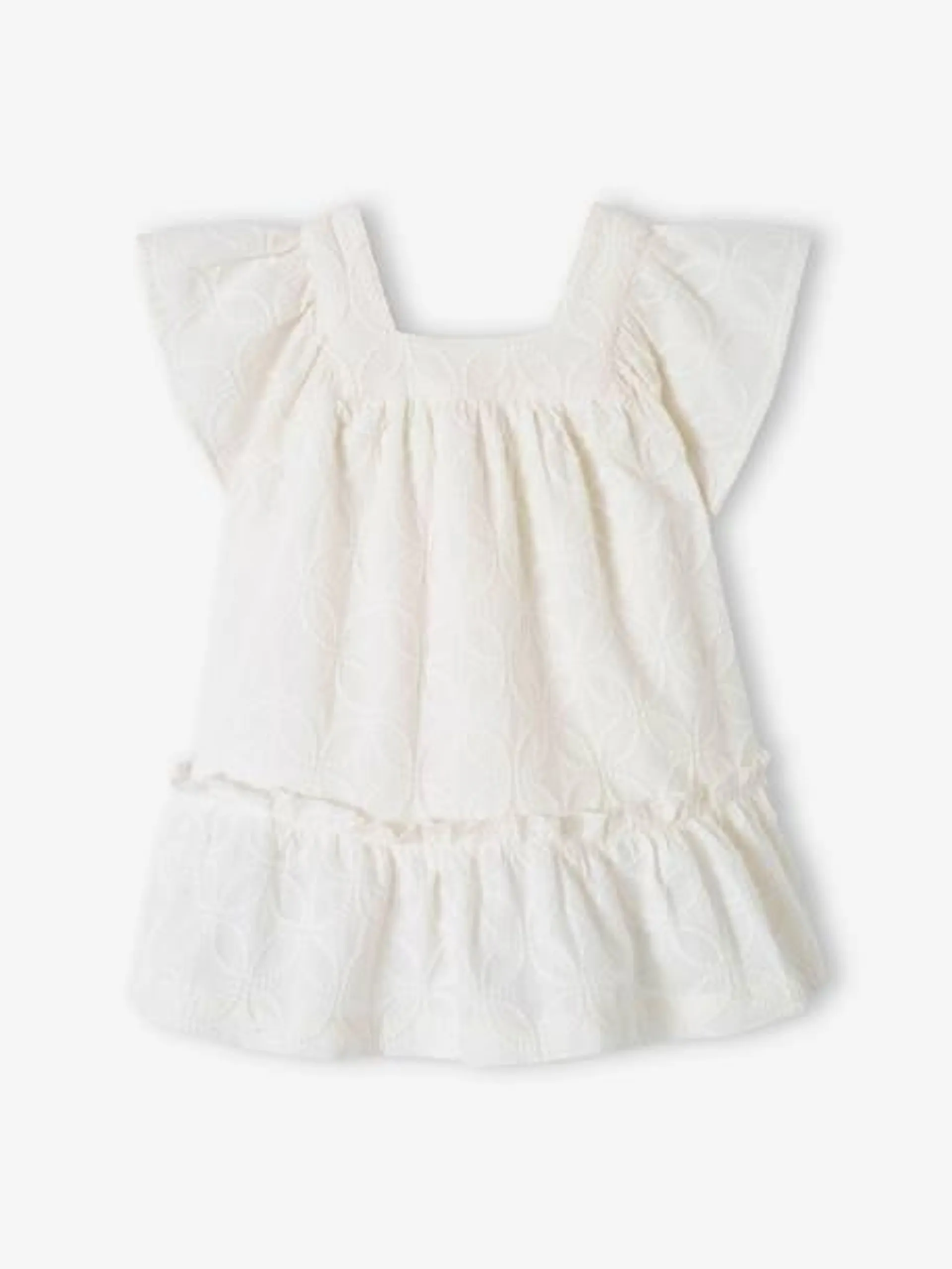 Robe brodée de cérémonie bébé - écru