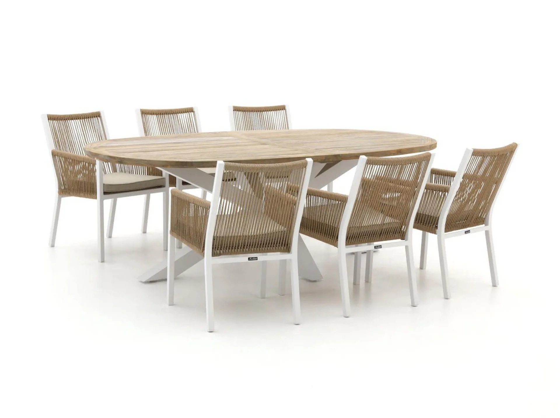 Manifesto Rivola/ROUGH-Y Ellips 240cm dining tuinset 7-delig