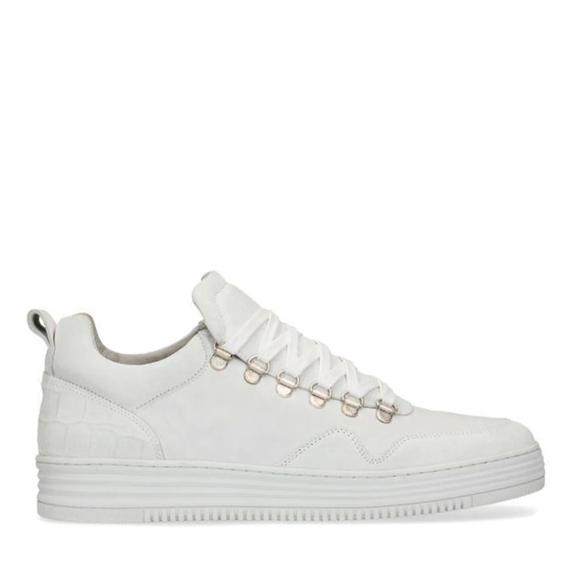 Witte suède sneakers