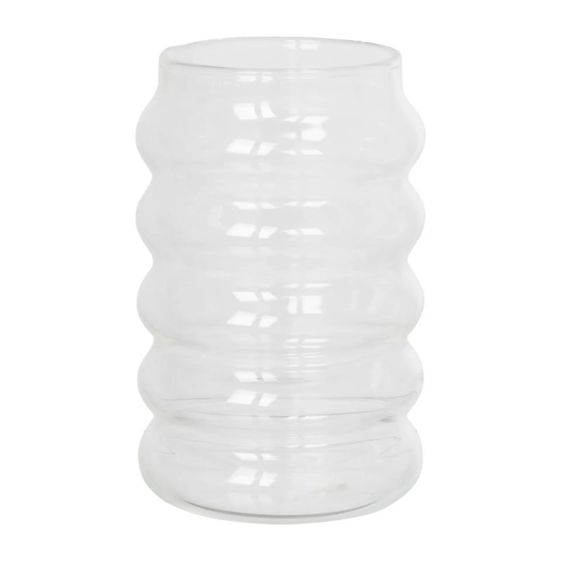 Drinkglas bubbel - transparant - ø8x13 cm
