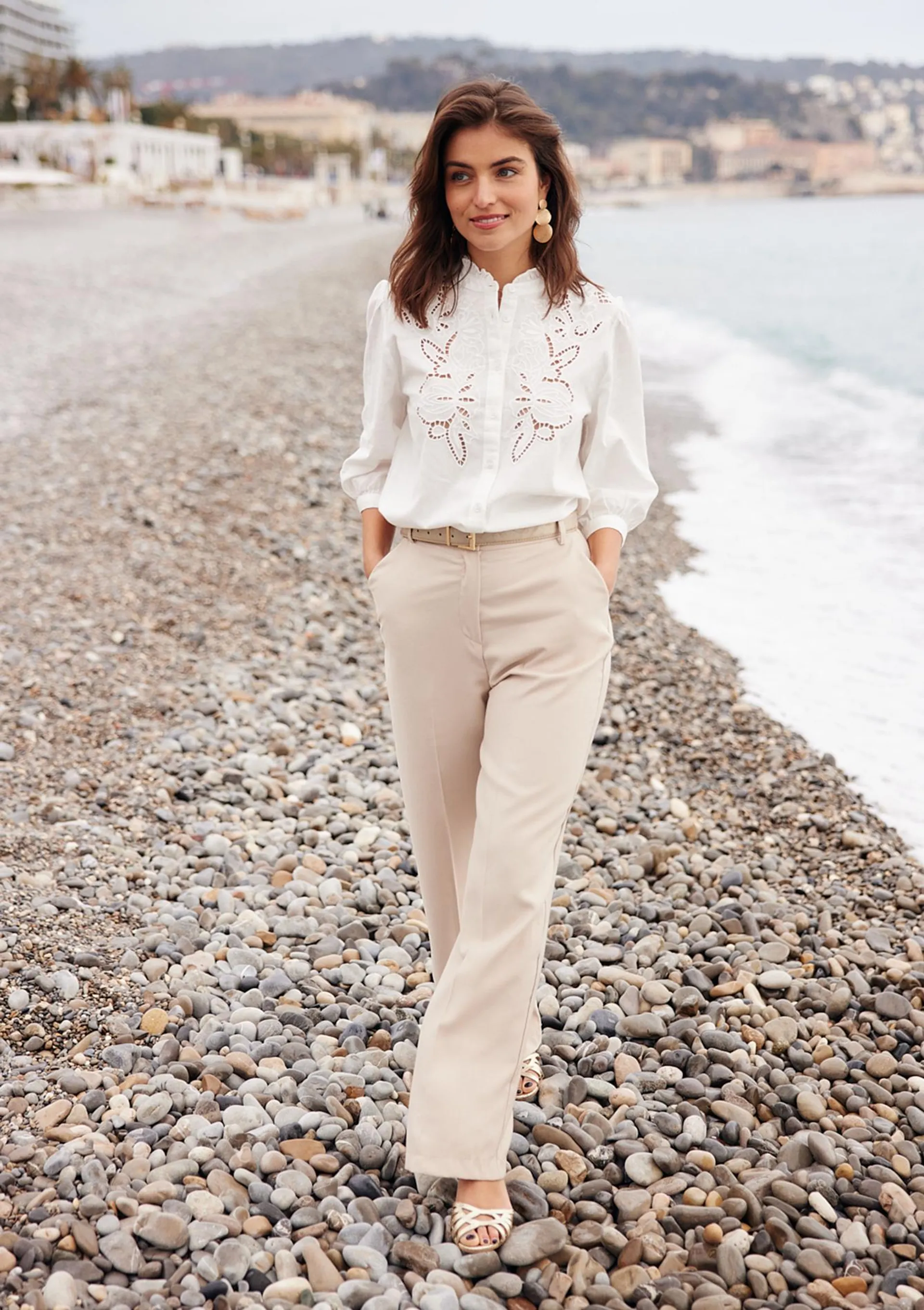 Dressy trousers with tencel look