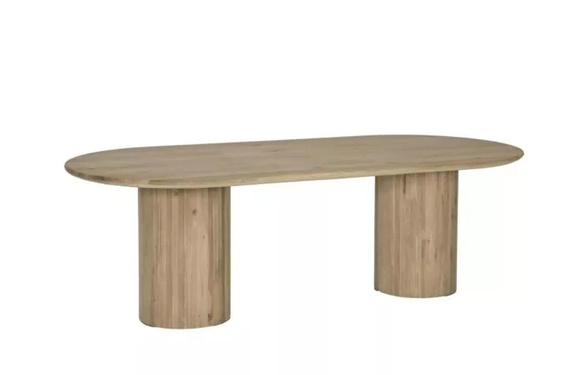 Tafel Pearl hout massief ovaal 240x110cm