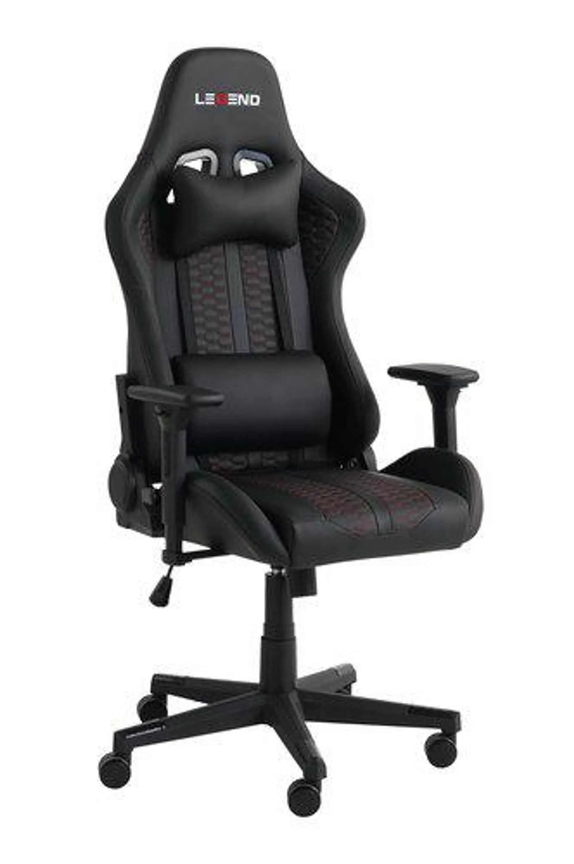 Gaming chair NIBE black faux leather/red