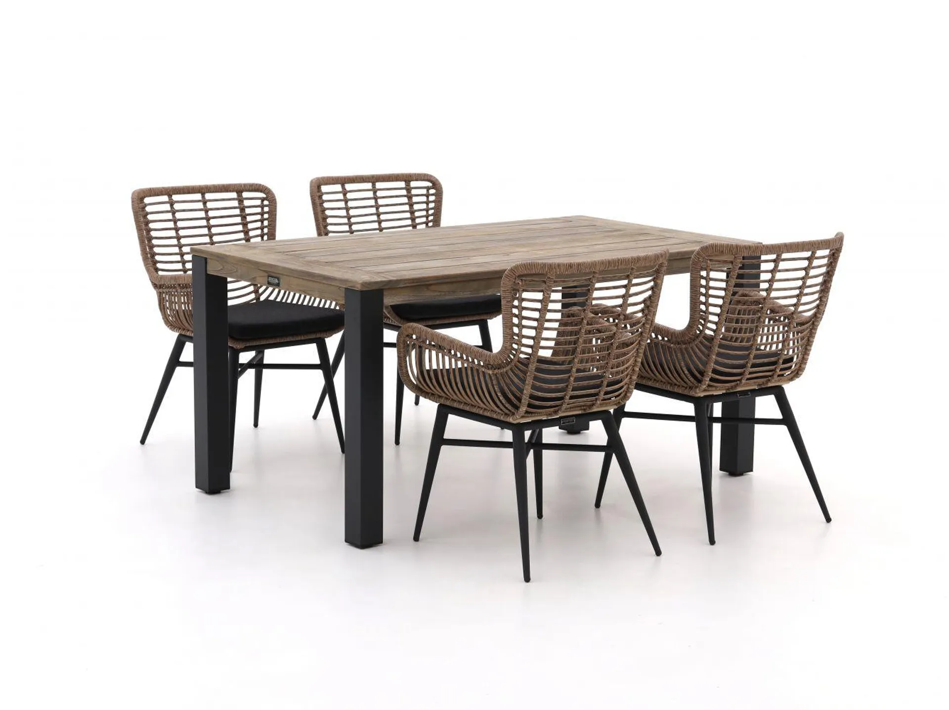 Intenso Asti/ROUGH-S 160cm dining tuinset 5-delig