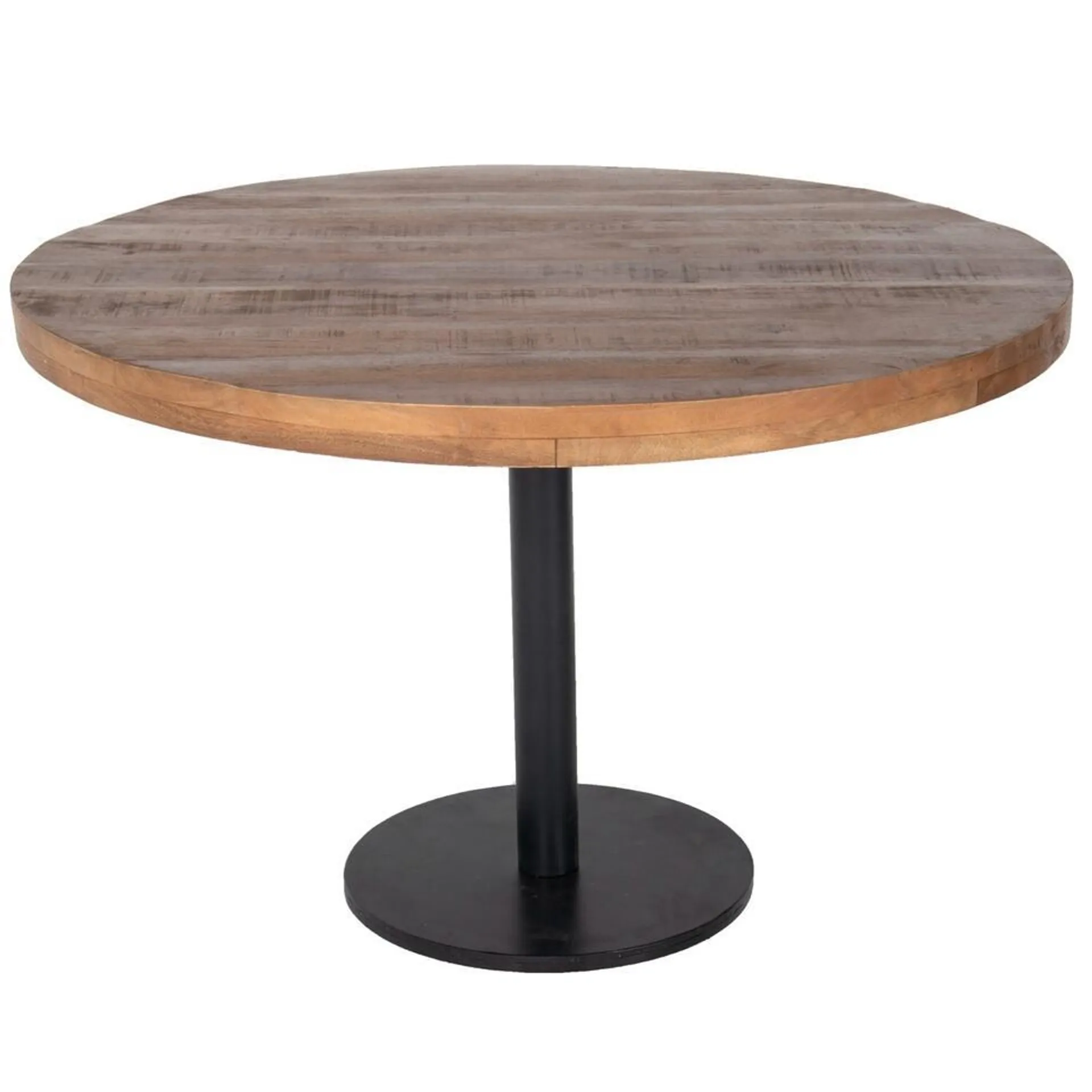 Eettafel Rond 130cm - Mangohout - IJzer - Dinand