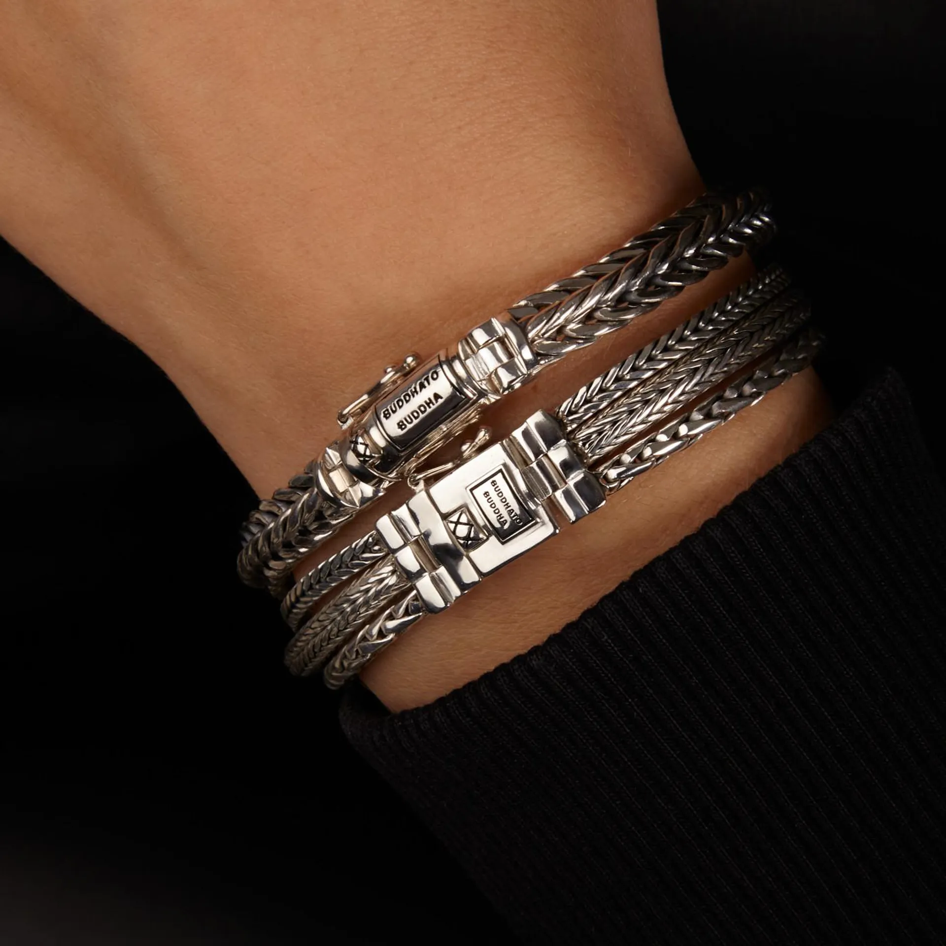 Triple Mini 925 Sterling Zilveren Armband BTBJ104 (Lengte: 17.00-21.00 cm)