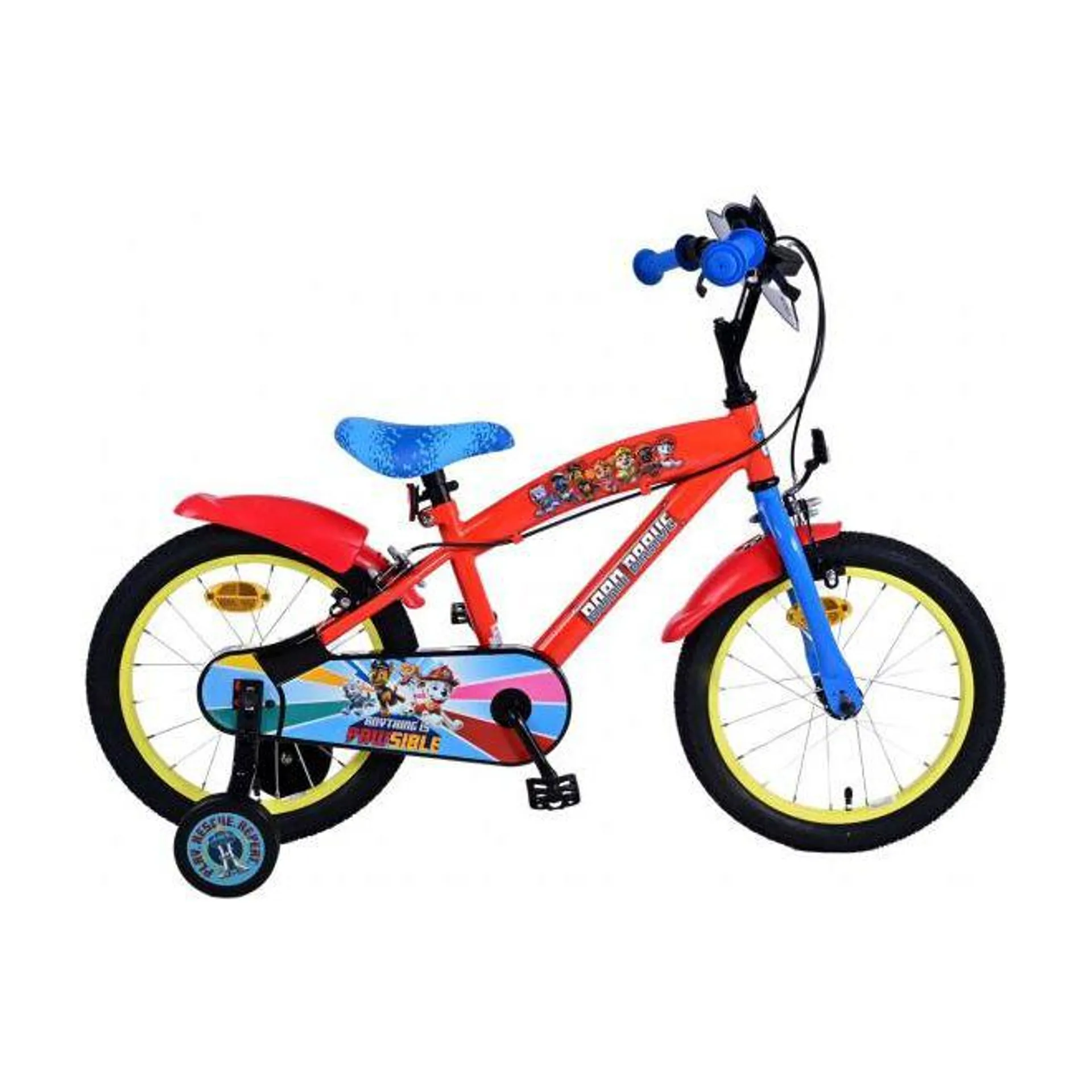 Paw Patrol Kinderfiets - Jongens - 16 inch - Rood - Twee handremmen