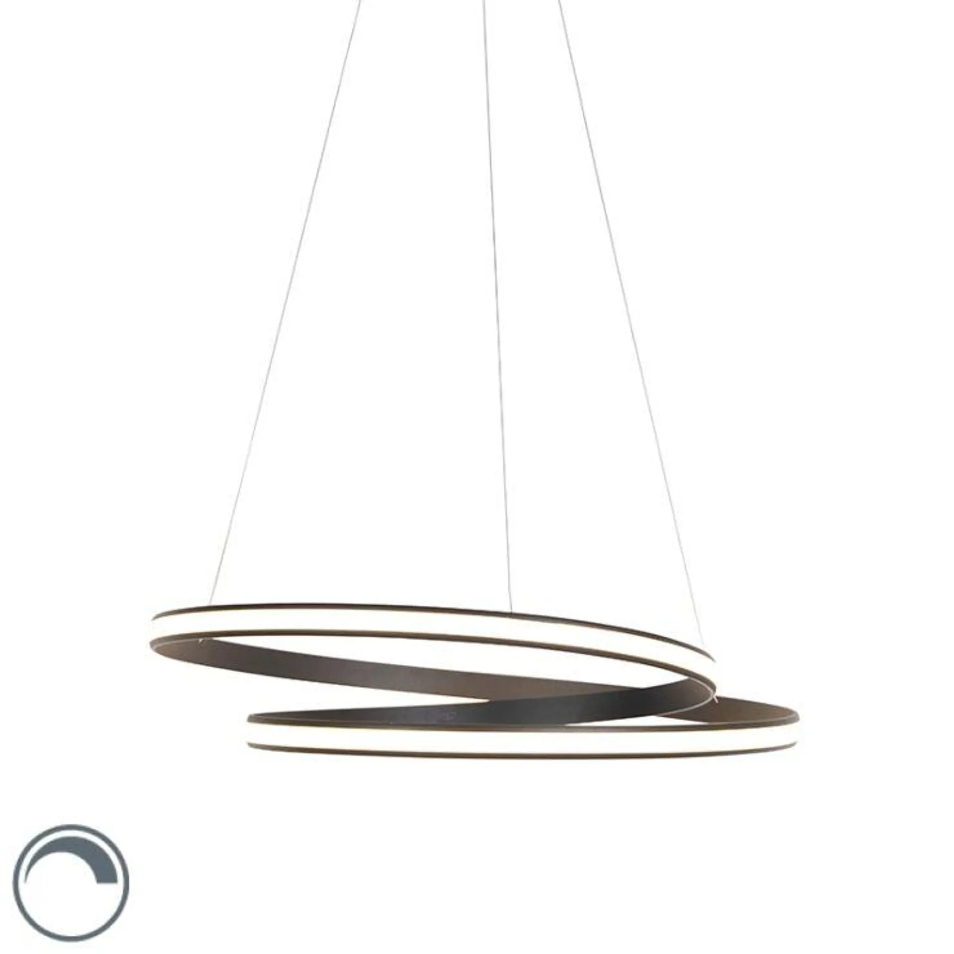 Moderne hanglamp zwart 74 cm incl. LED - Rowan