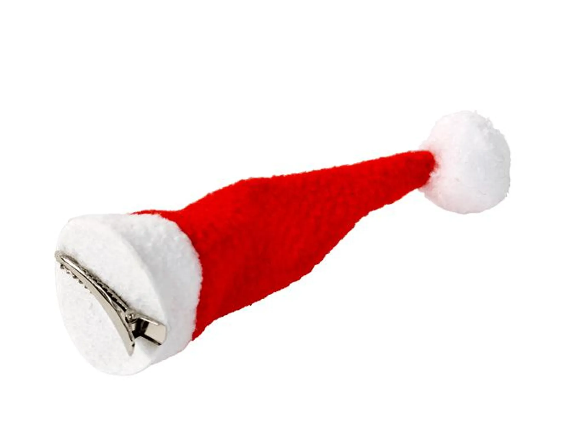 SANTA Kerstmuts met clip H 13 x B 5 cm