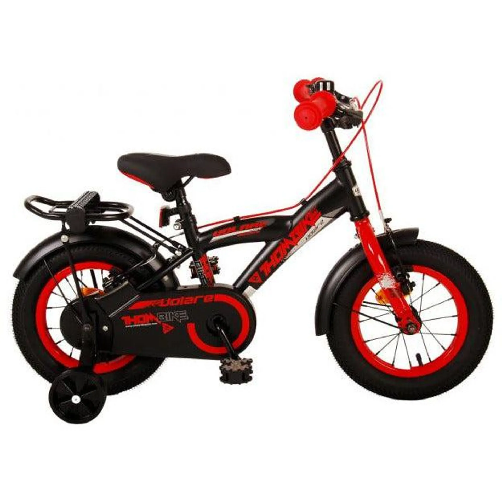 Volare Thombike Kinderfiets - Jongens - 12 inch - Zwart Rood - Twee Handremmen