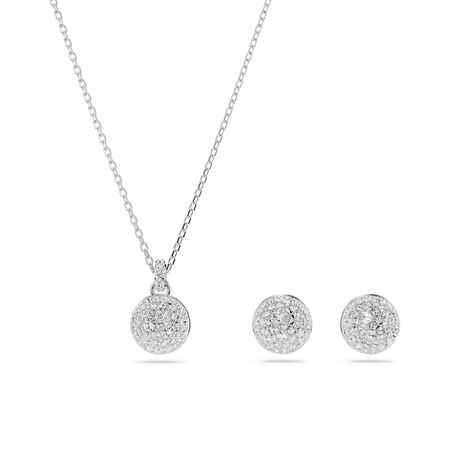 Meteora Zilverkleurige Oorknoppen en Ketting Giftset 5683445