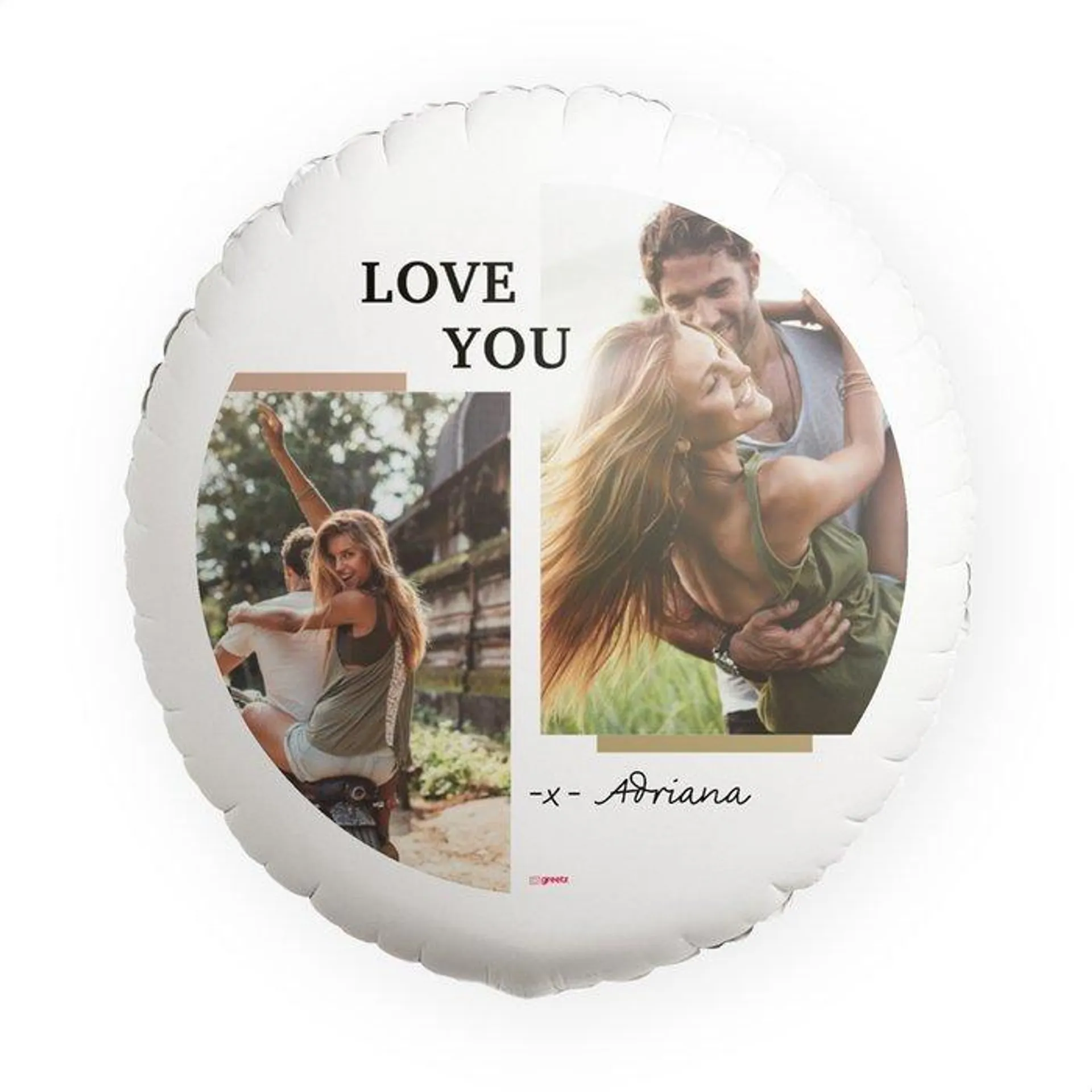 Ballon | LOVE YOU | met eigen foto's en naam