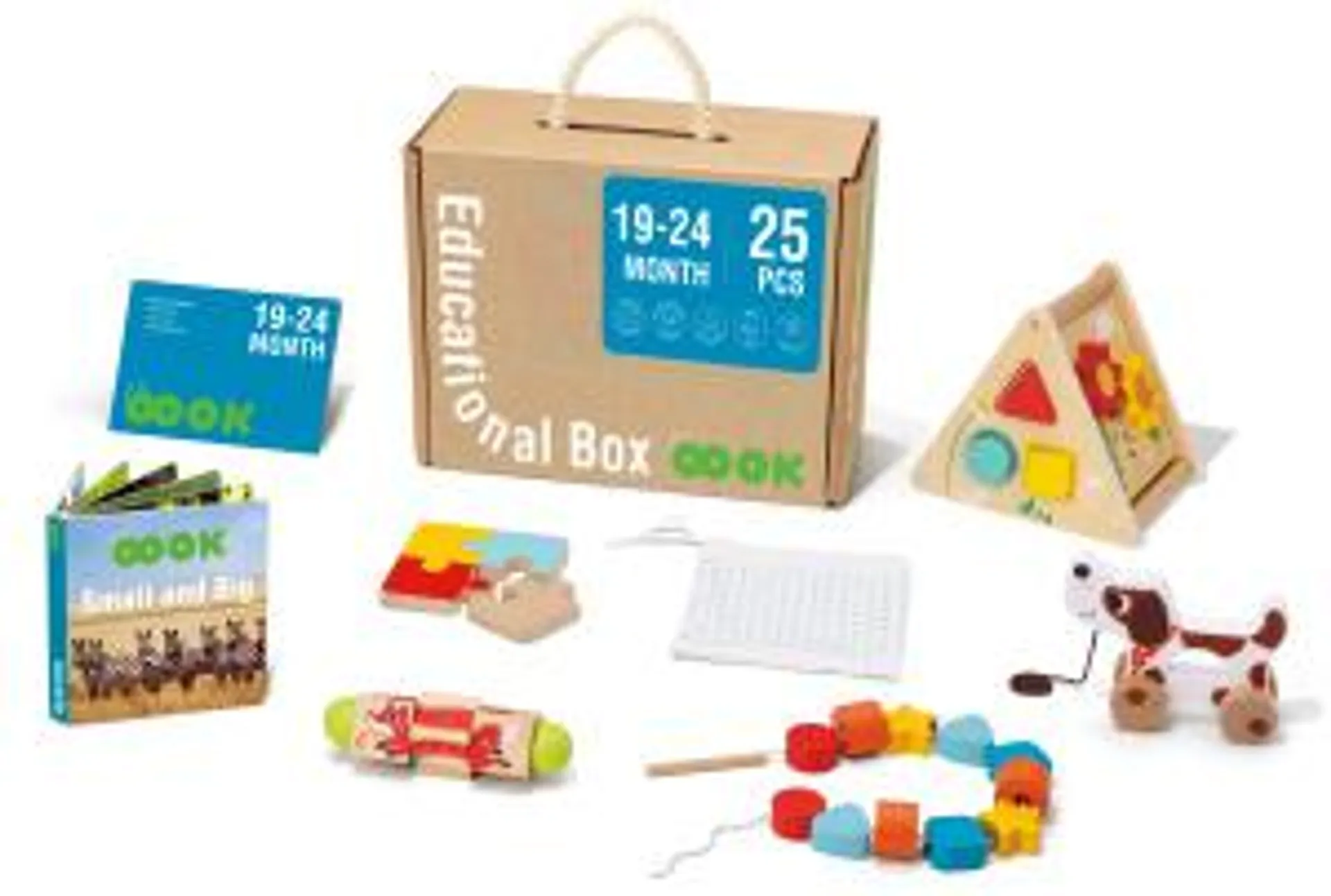 Tooky Toy Educatieve Houten Speelgoed Box 19-24 maanden 25-delig