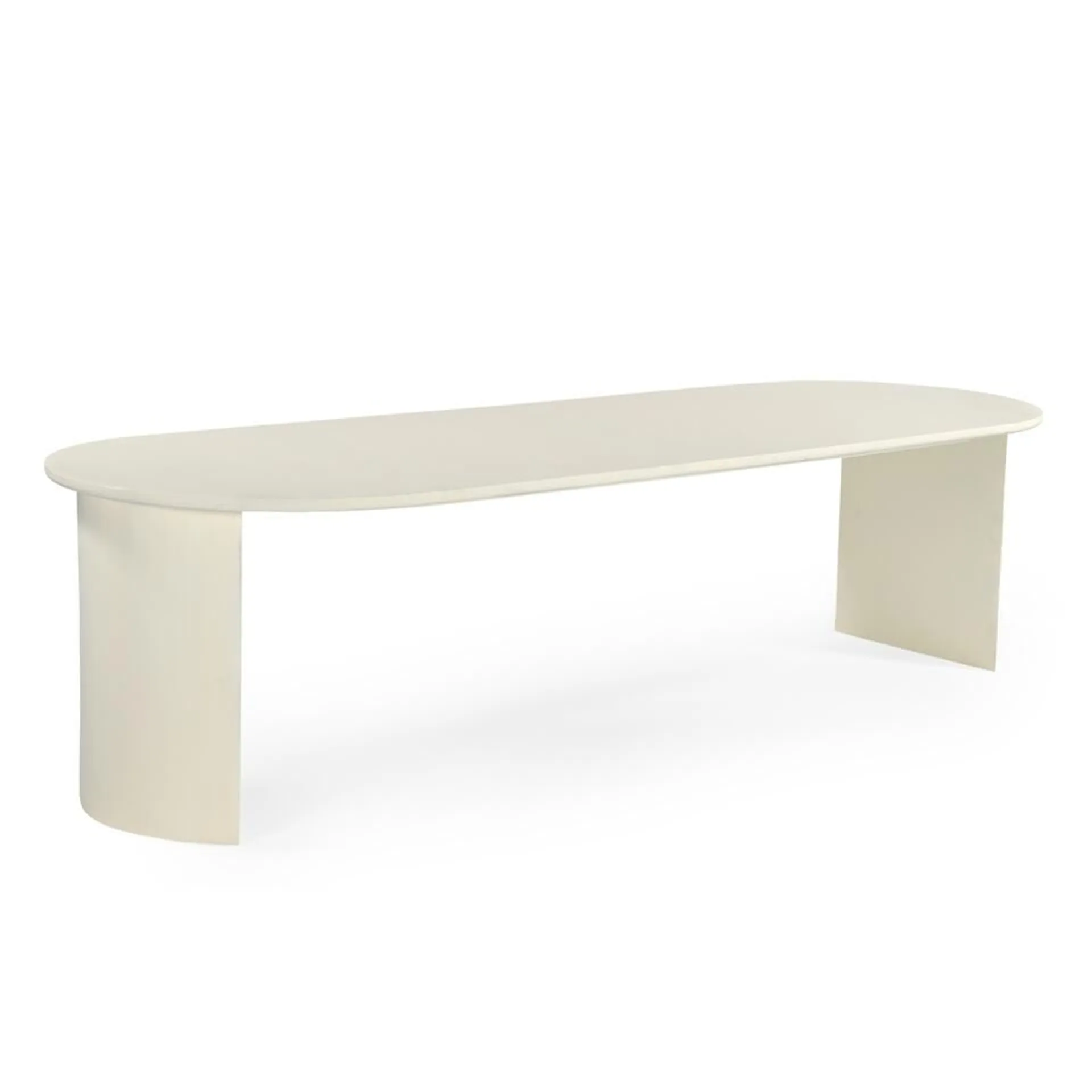 Eettafel Ovaal 300cm - Beige Betonlook - Demy