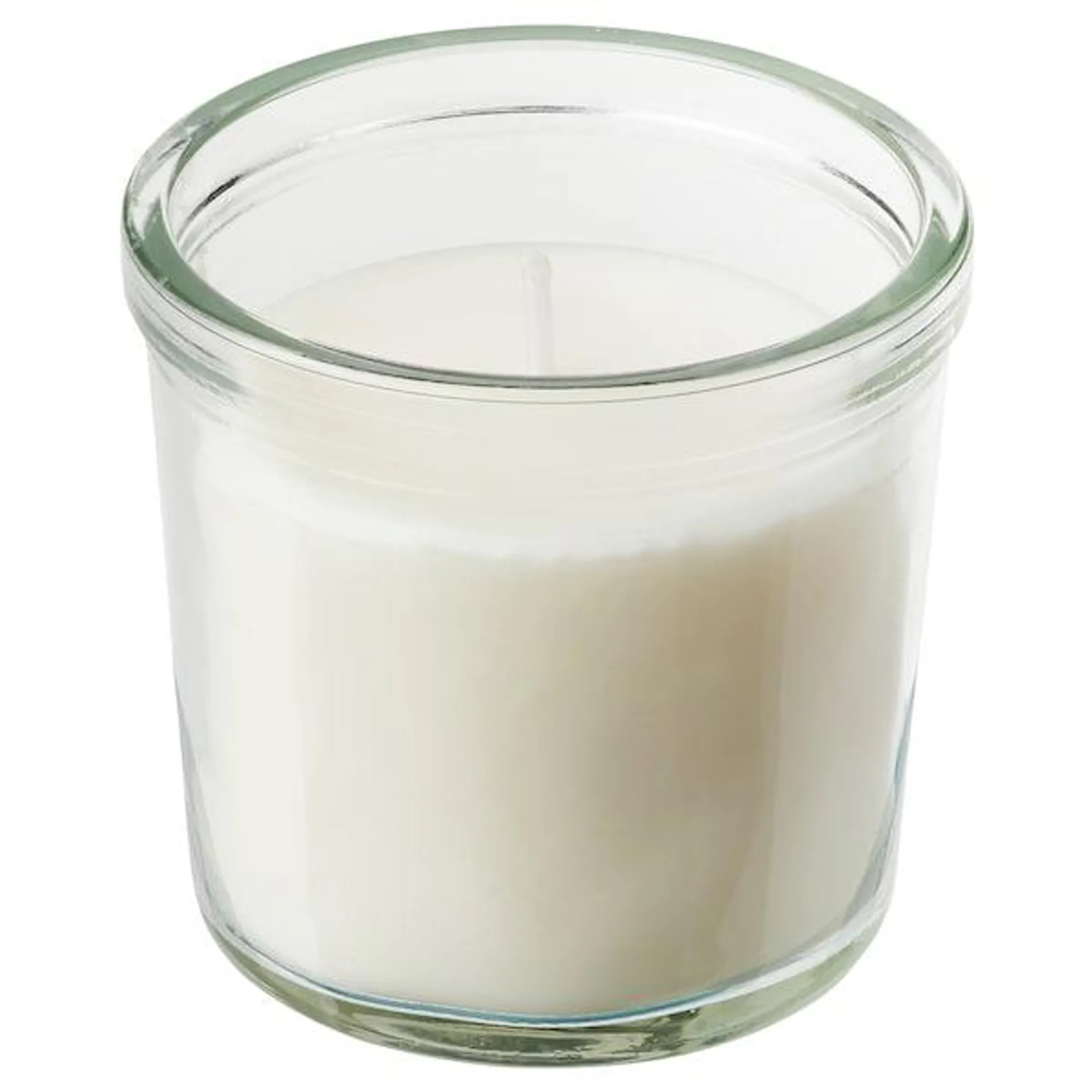 Scented candle in glass, Vanilla/light beige,