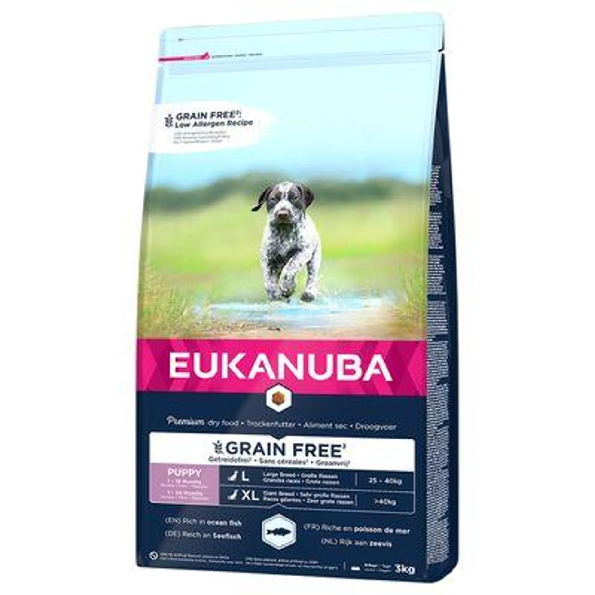 Croquettes Eukanuba Grain Free Puppy 3 ou 12 kg pour chiot : 10 % de remise !