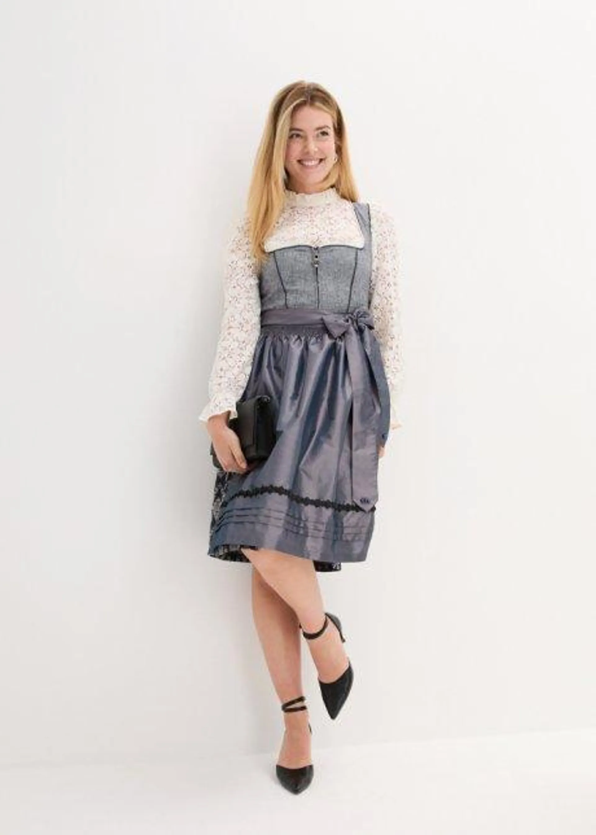 Dirndl avec jacquard et tablier (ens. 2 pces.)