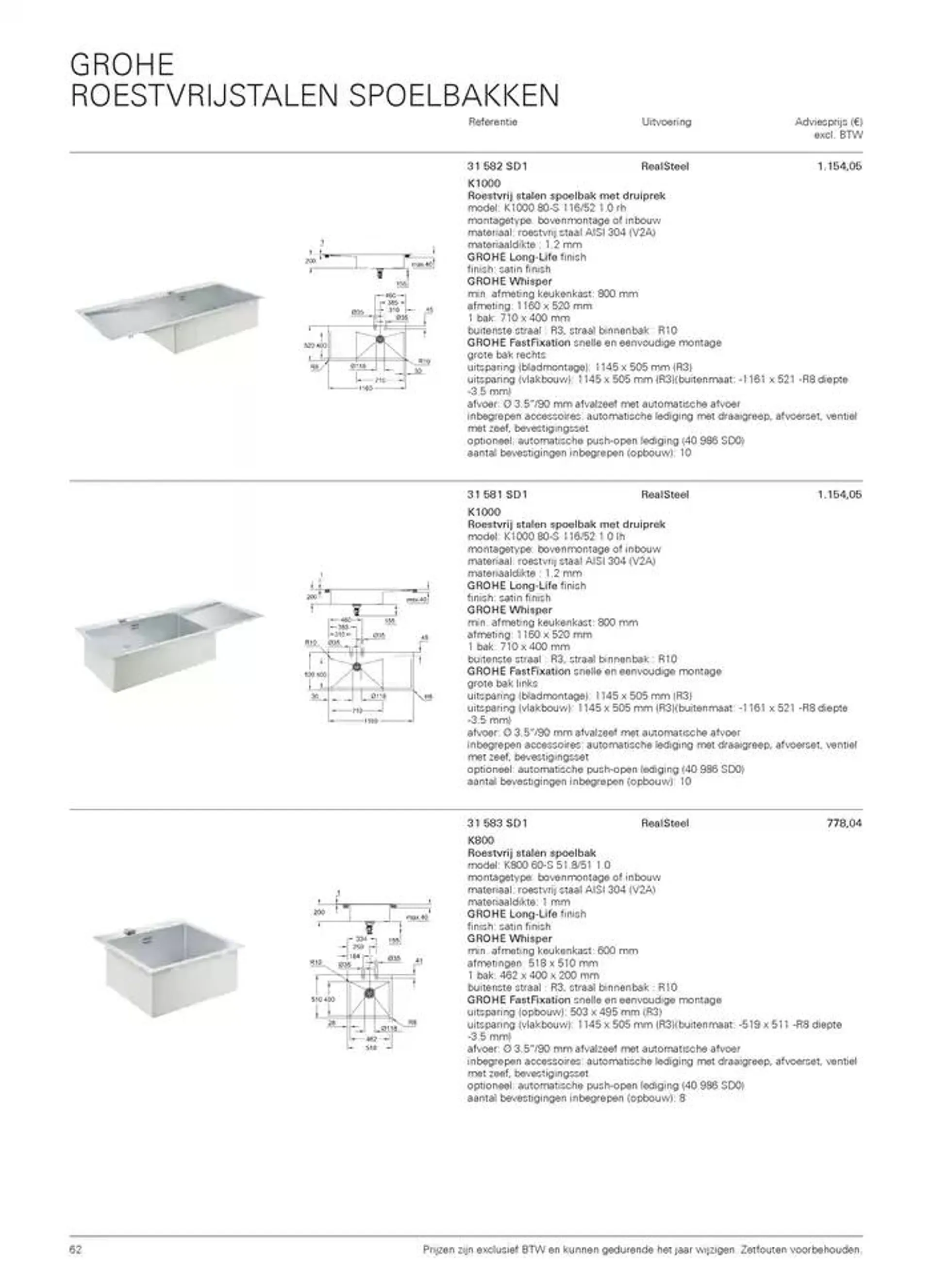 Catalogus Keuken van 16 oktober tot 31 december 2024 - folder pagina 62