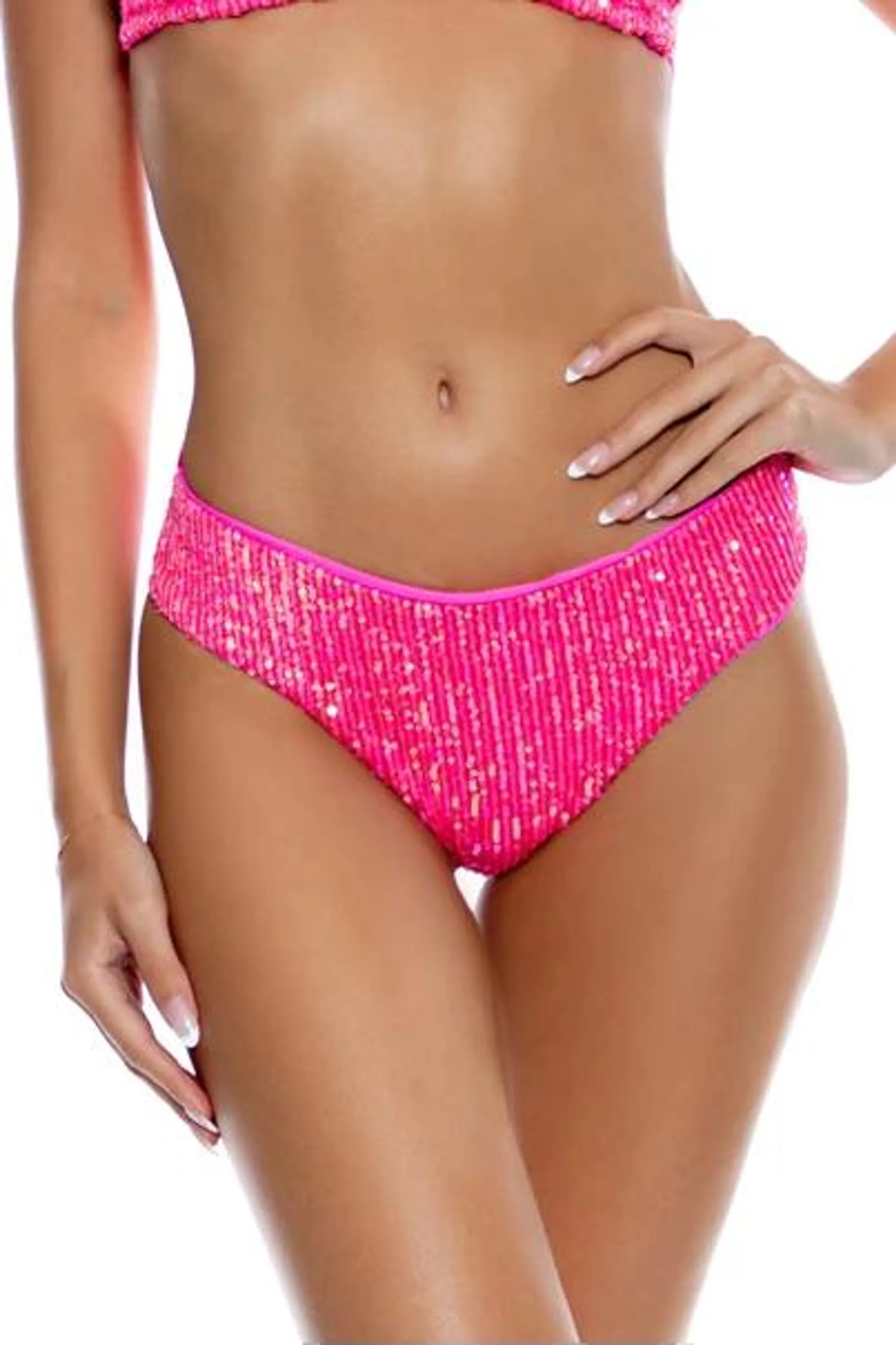 LULI FAMA SEQUINS FULL RUCHED BACK BOTTOM