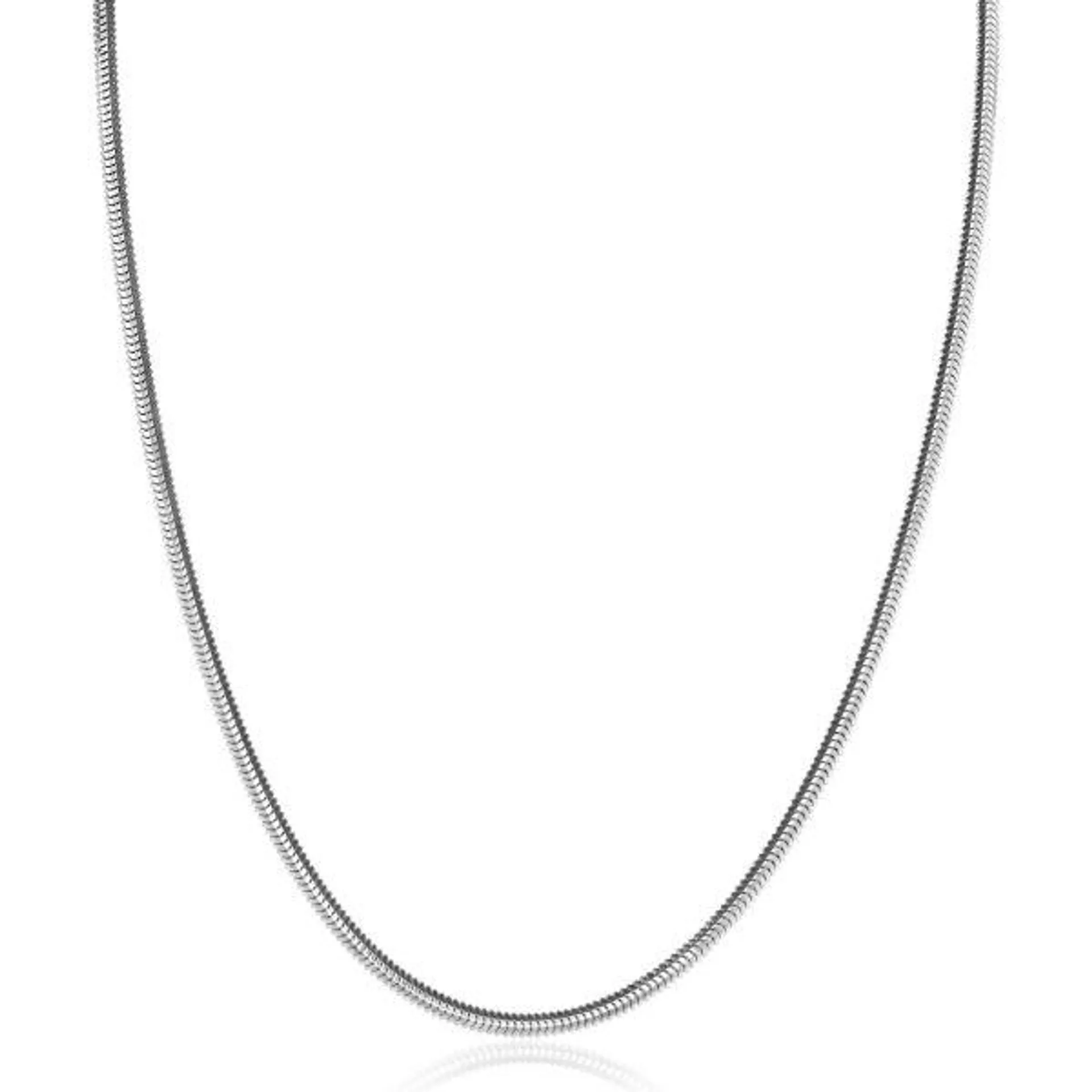 ZINZI zilveren platte slangen-ketting 45cm 2,5mm breed ZIC2401