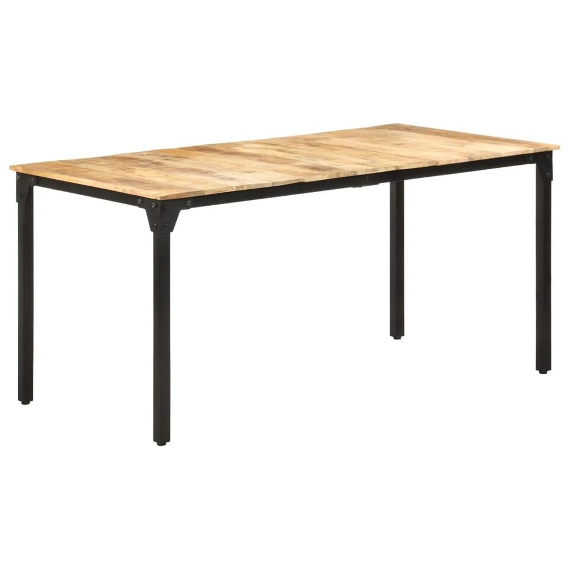 vidaXL Eettafel 160x80x76 cm ruw mangohout