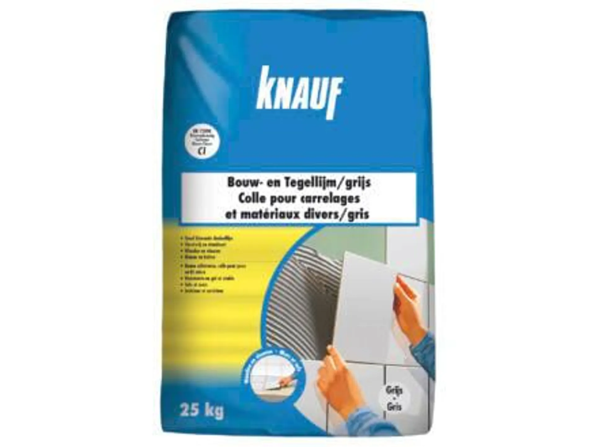 Knauf bouw- en tegellijm 25kg grijs