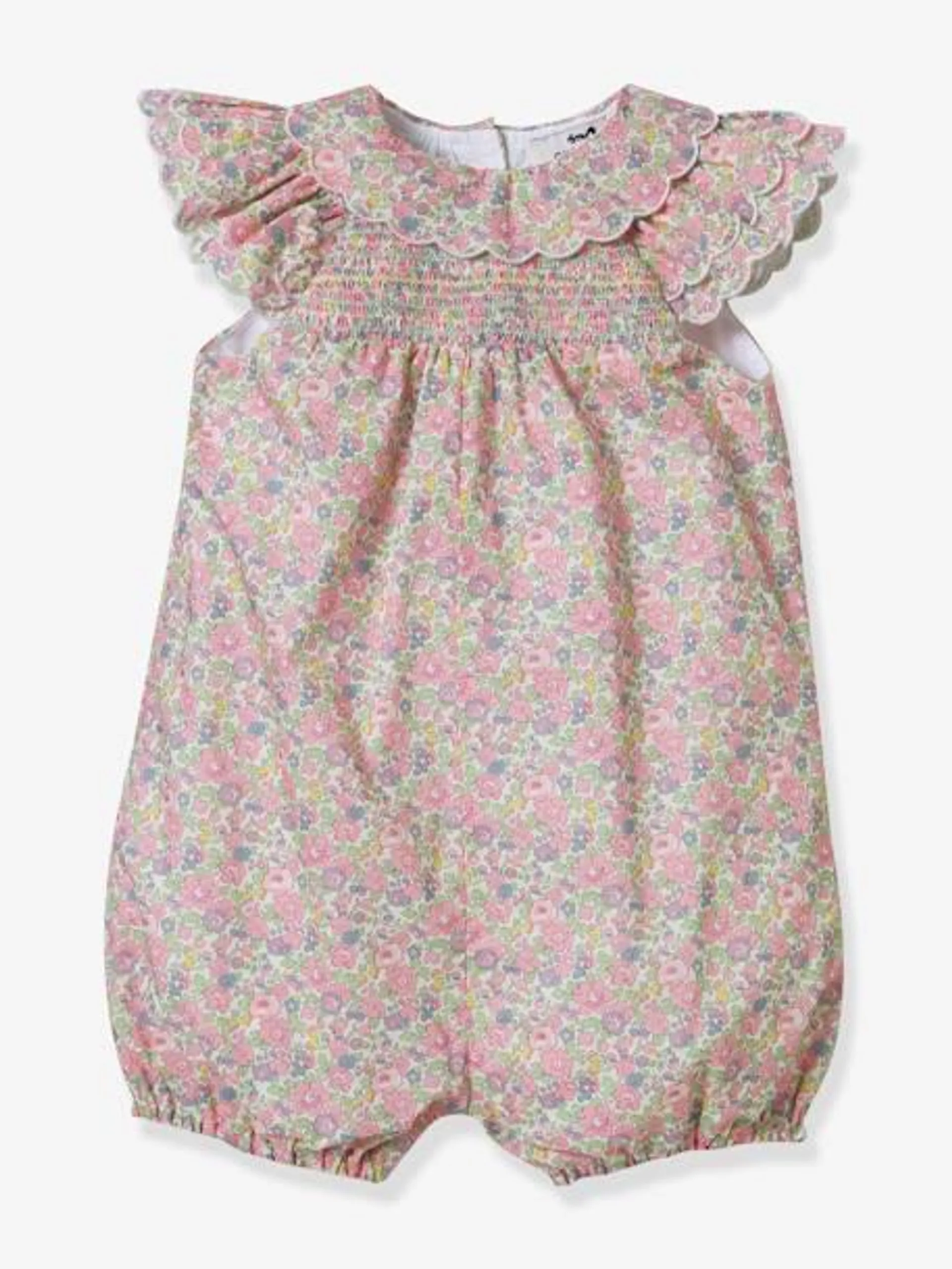 Combinaison Bébé en tissu Liberty CYRILLUS - rose imprimé