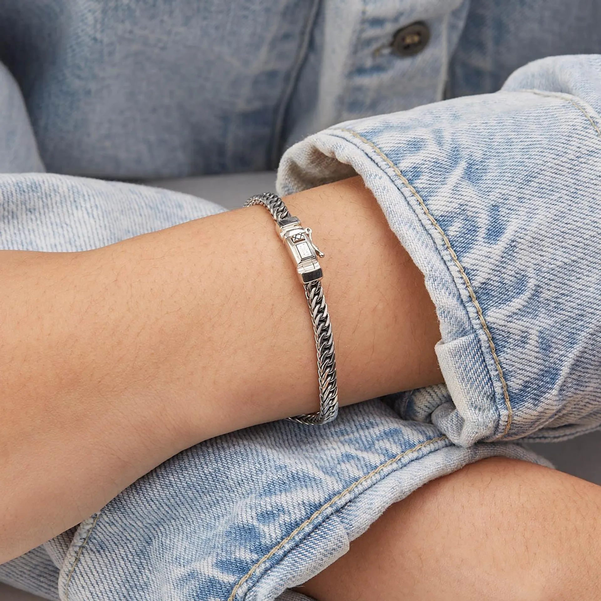 Esther 925 Sterling Zilveren Mini Armband BTBJ158 (Lengte: 17.00-21.00 cm)