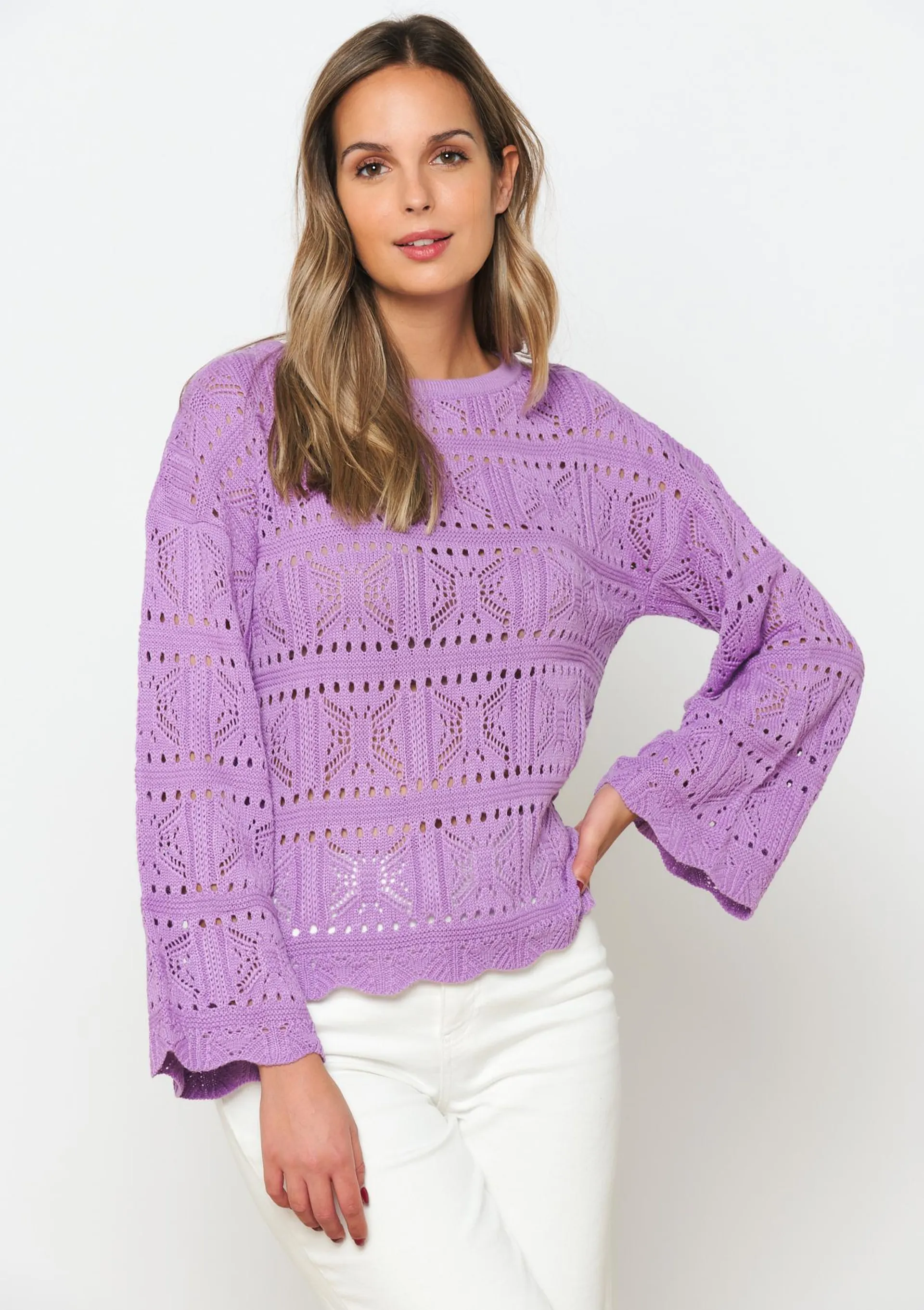Macramé-style pullover