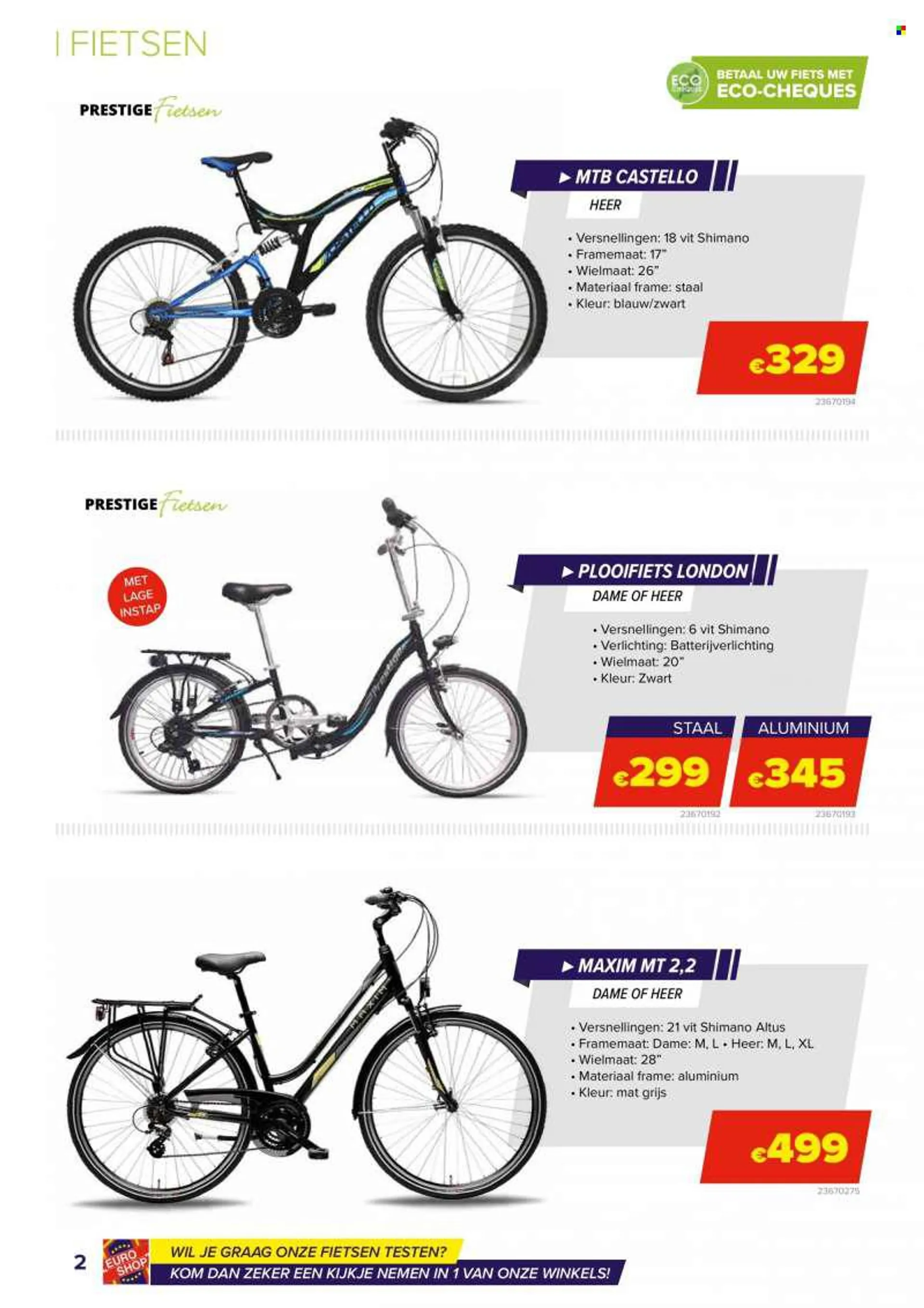 Euro Shop-aanbieding - 17.5.2022 - 31.8.2022 -  producten in de aanbieding - kom, Shimano, fiets, verlichting. Pagina 2.