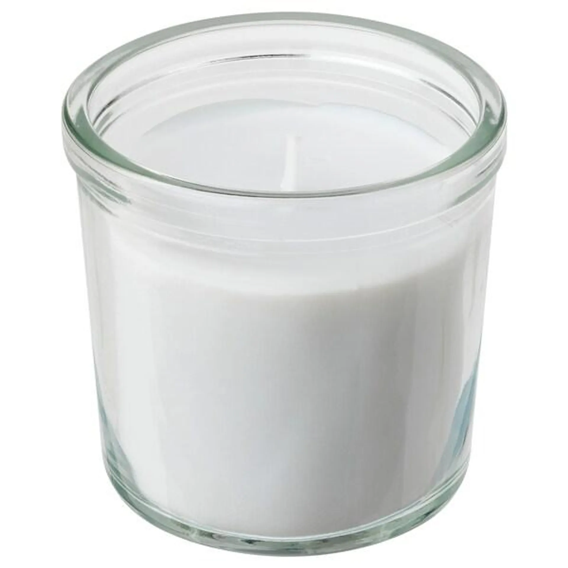 Scented candle in glass, Scandinavian Woods/white,