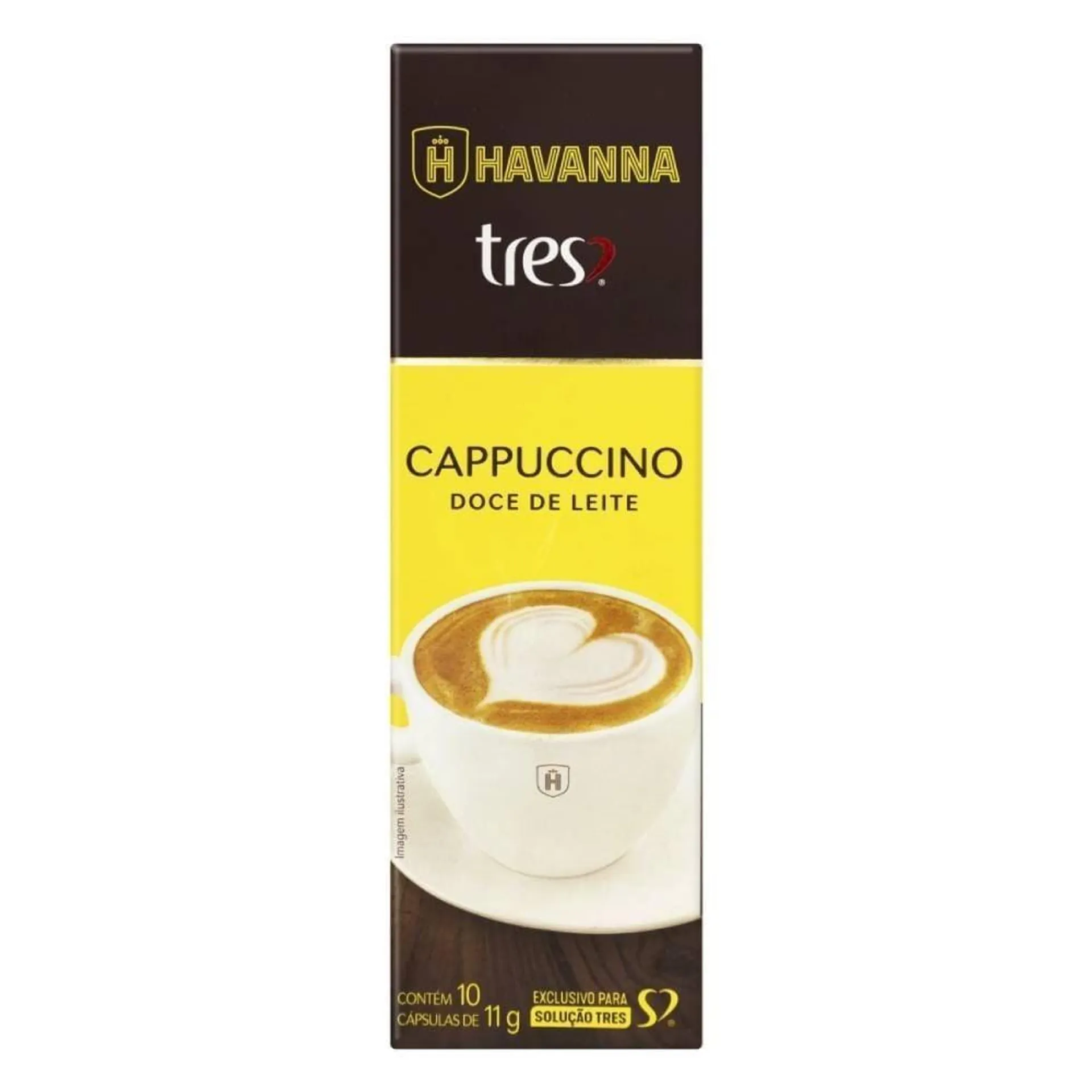 Cápsula Tres Cappucino Doce De Leite Havanna 3 Corações 11G - 10 Cápsulas