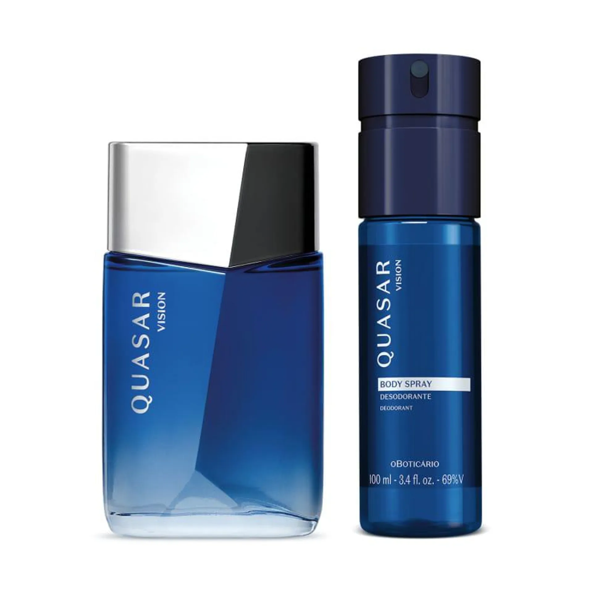 Combo Quasar Vision: Desodorante Colônia 100ml + Body Spray 100ml