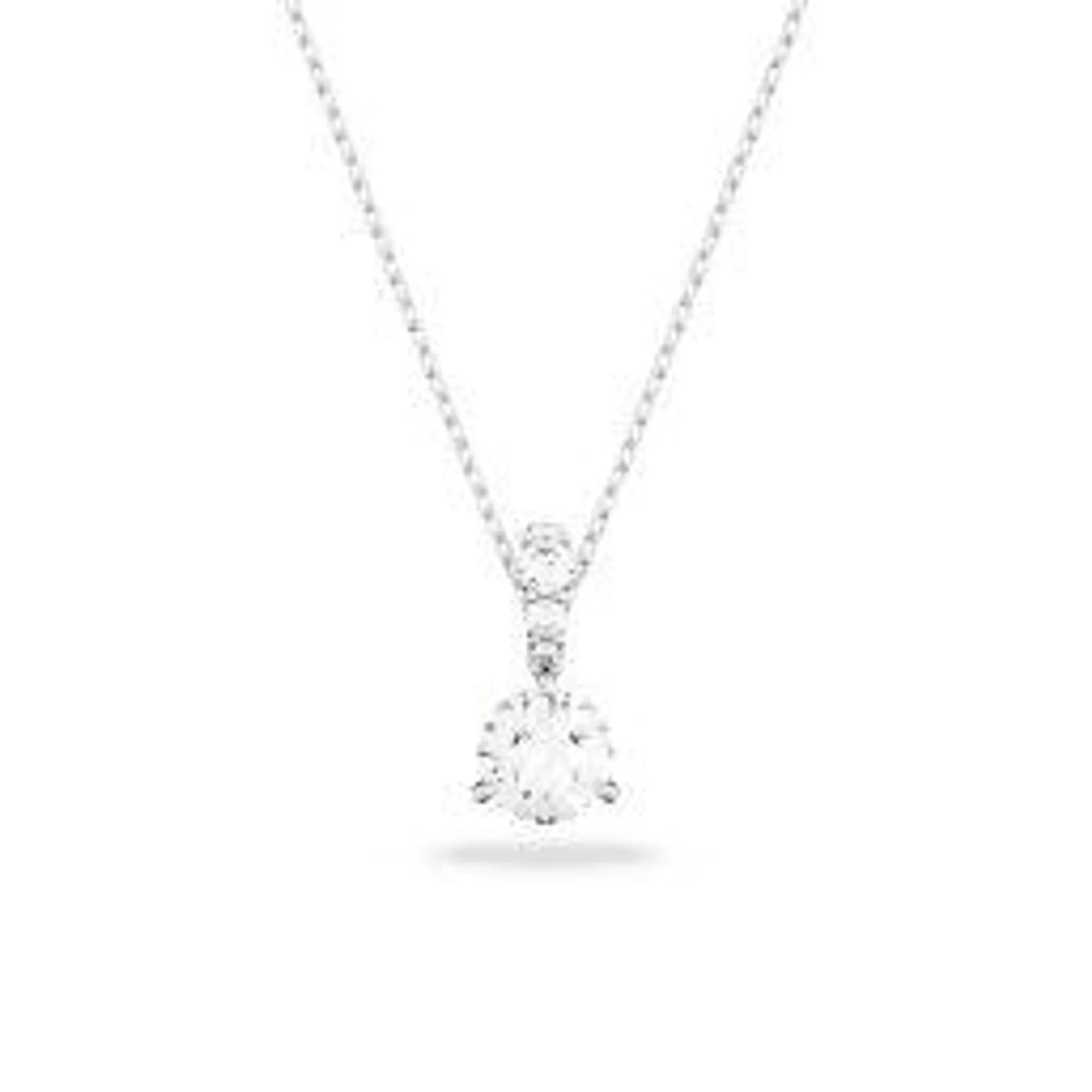Solitaire Lady Necklace Rhd Crystal
