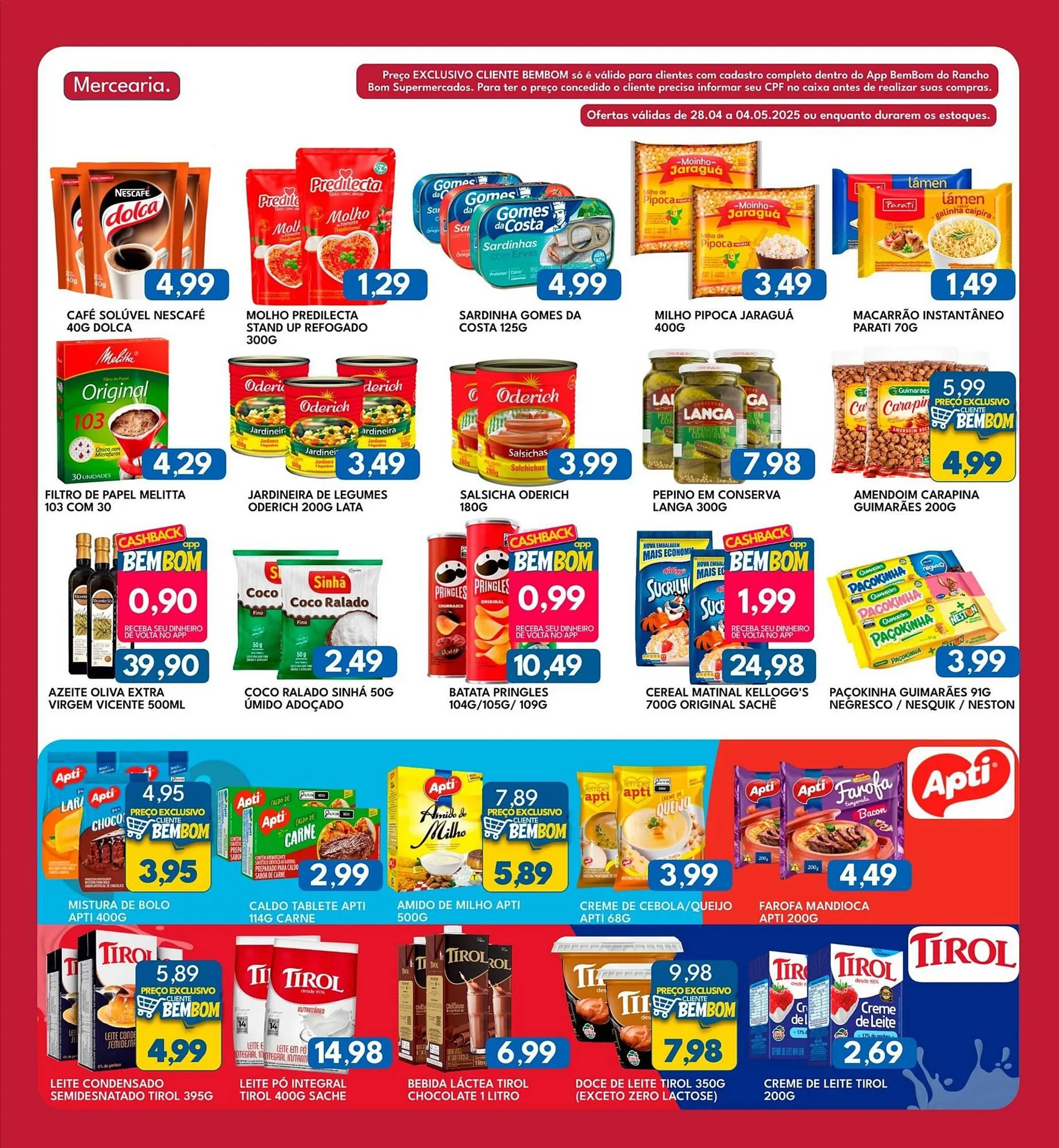 Encarte de Catálogo Rancho Bom Supermercados 28 de abril até 4 de maio 2025 - Pagina 2