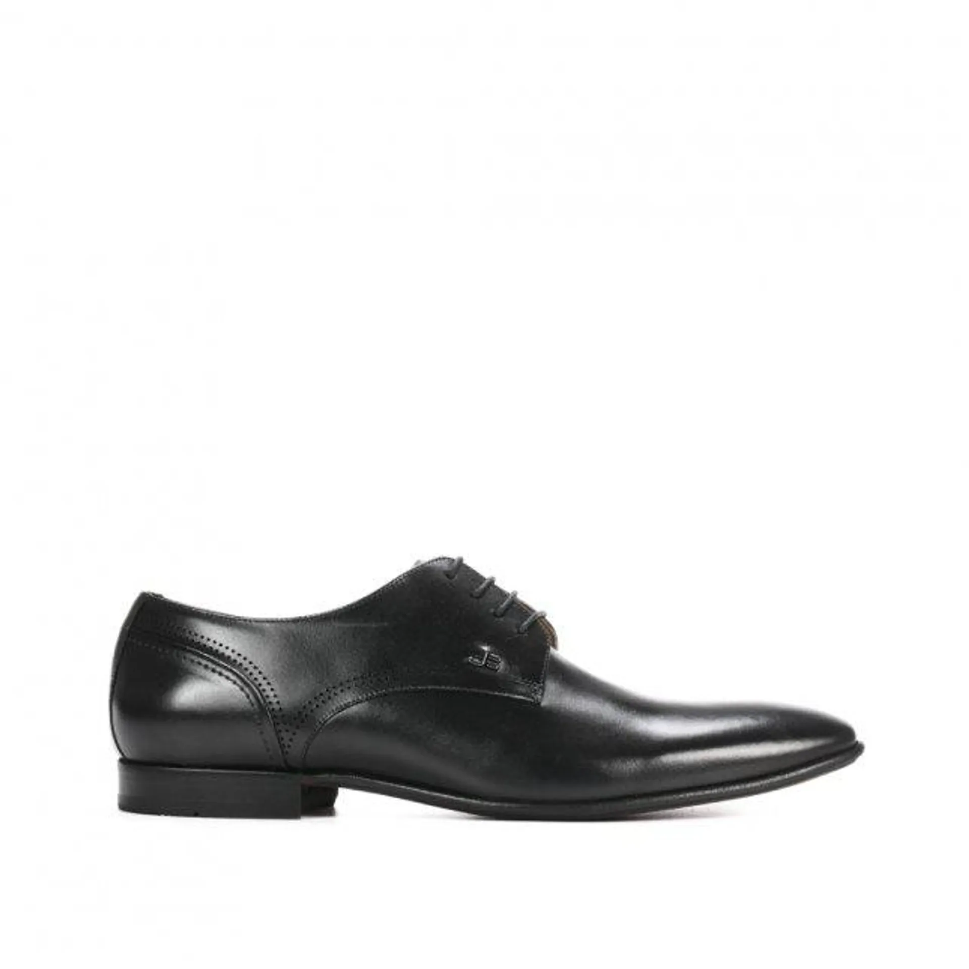 Sapato Social Masculino Couro Preto Pespontos