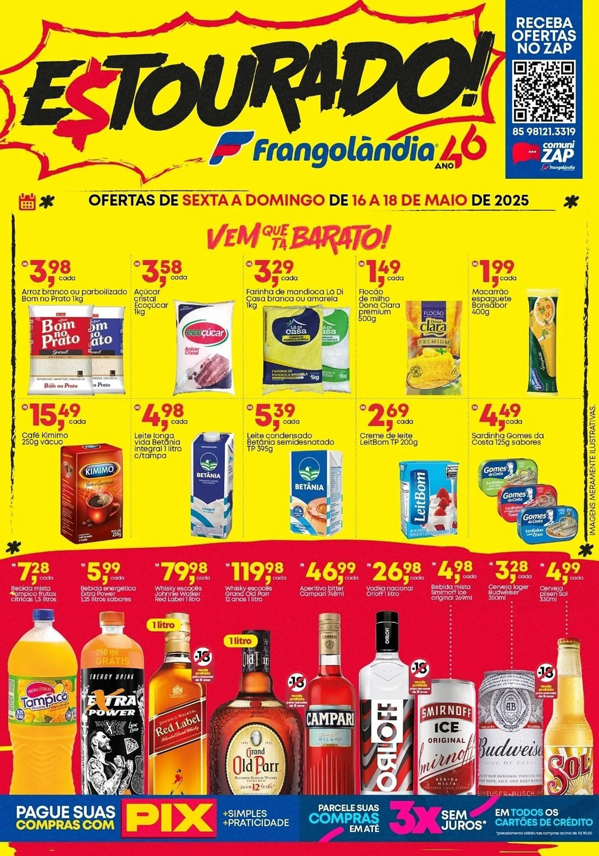 Encarte de Ofertas Frangolândia 15 de maio até 18 de maio 2025 - Pagina 1