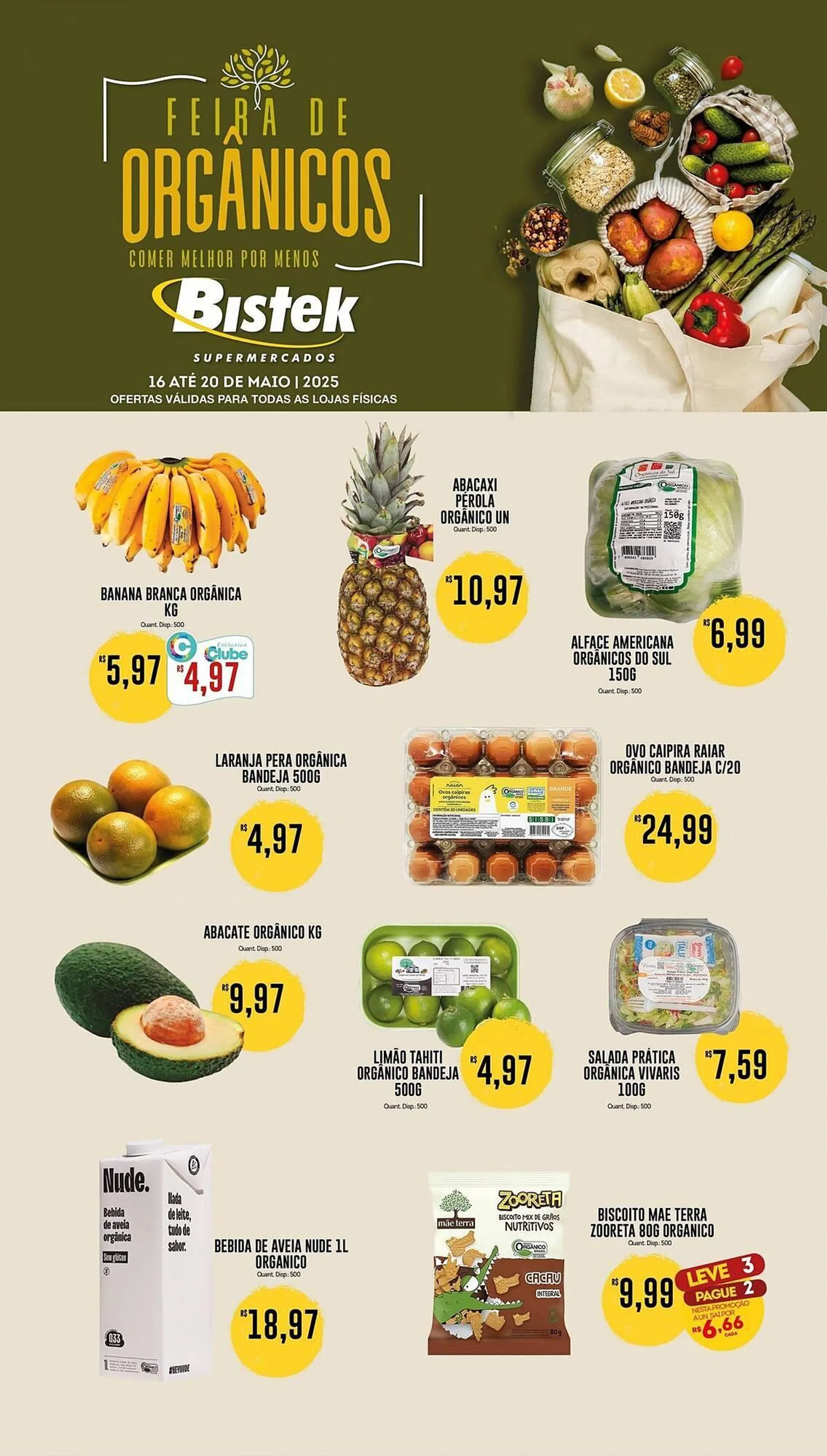 Encarte de Catálogo Bistek Supermercados 16 de maio até 20 de maio 2025 - Pagina 1