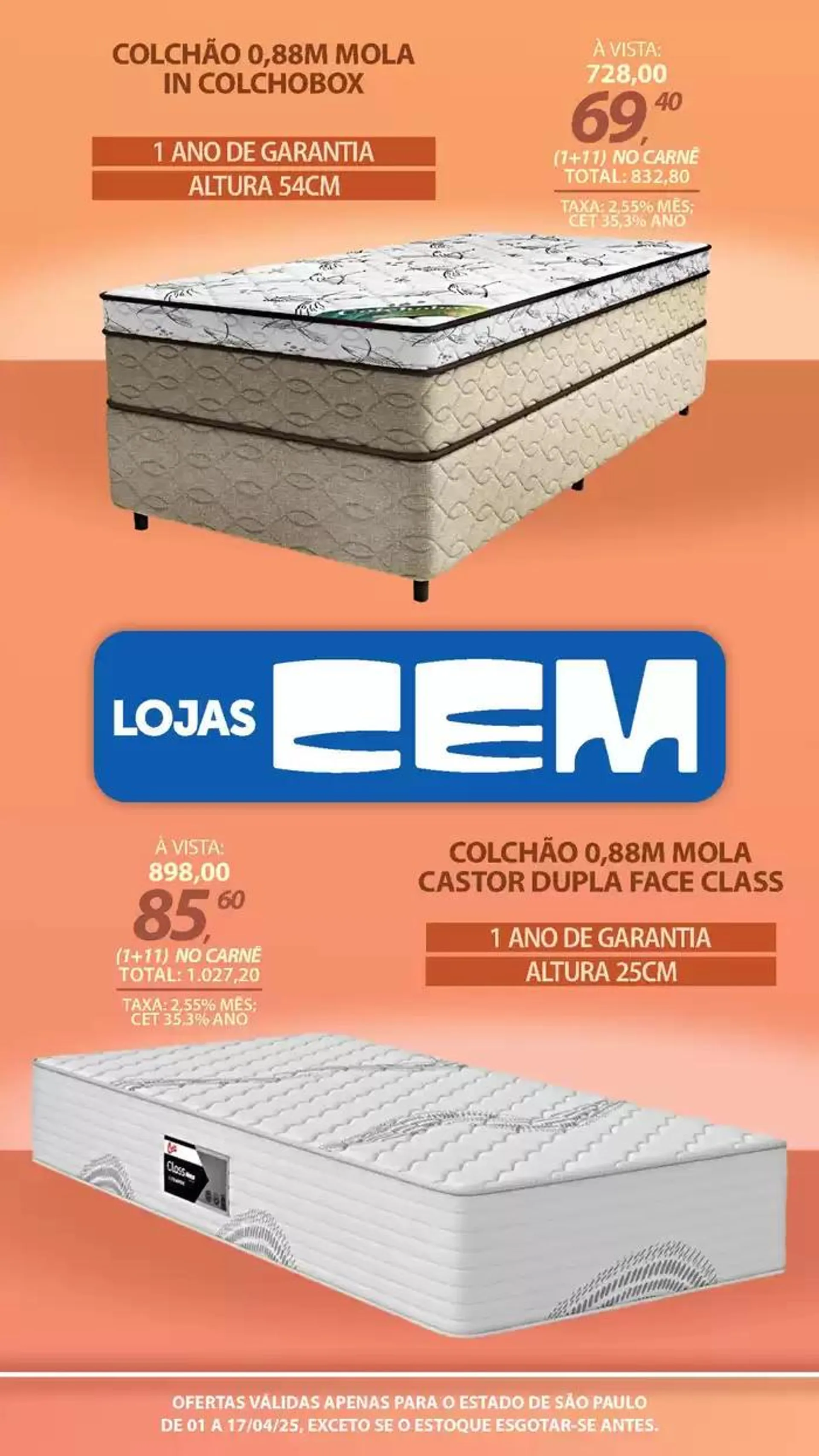 Encarte de Encarte Lojas Cem 3 de abril até 17 de abril 2025 - Pagina 96