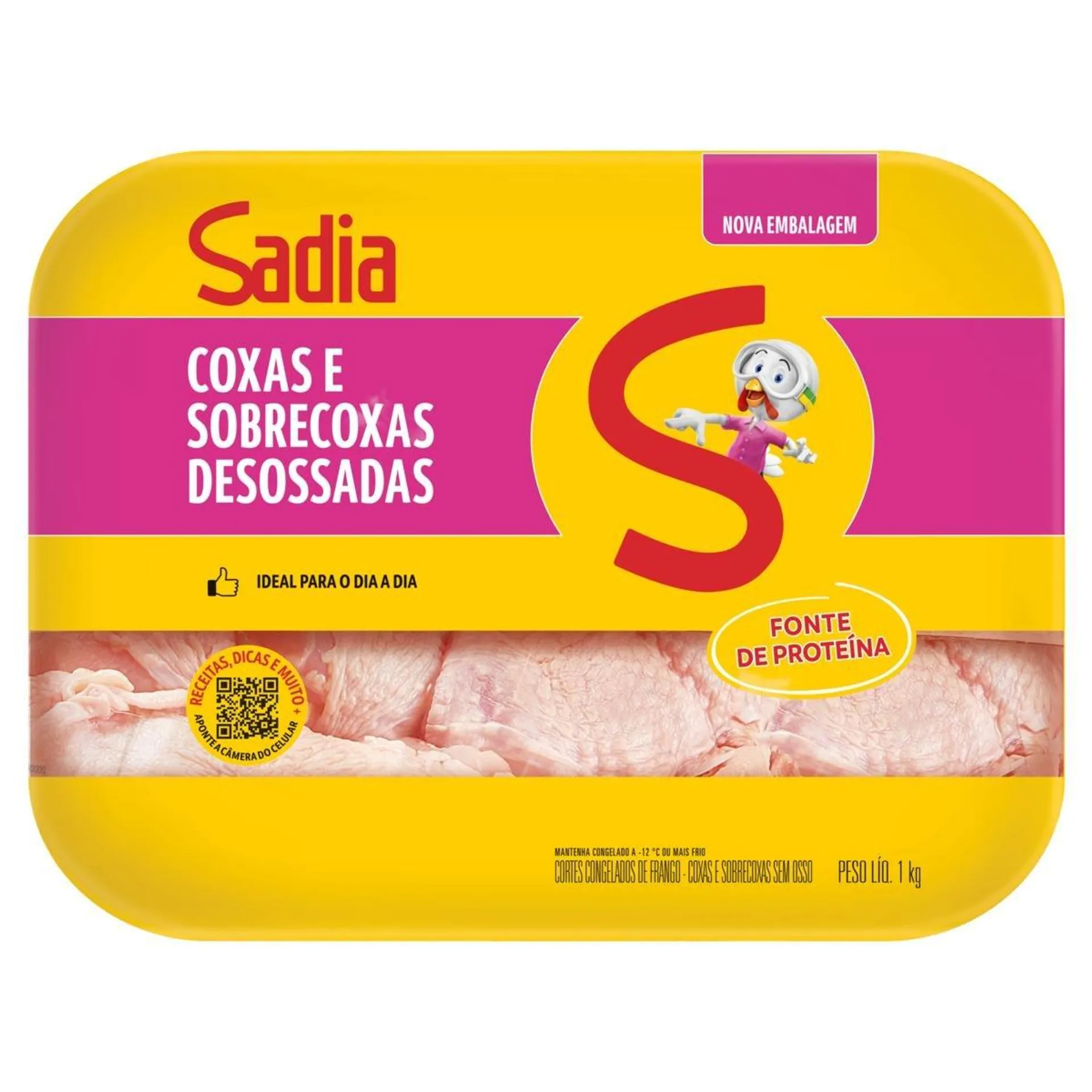 Coxa e Sobrecoxa de Frango Congelada sem Osso Sadia 1kg