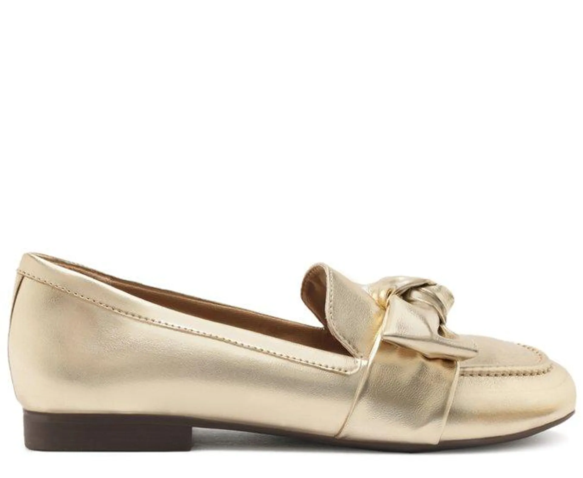 Mocassim Maxi Laço Dourado