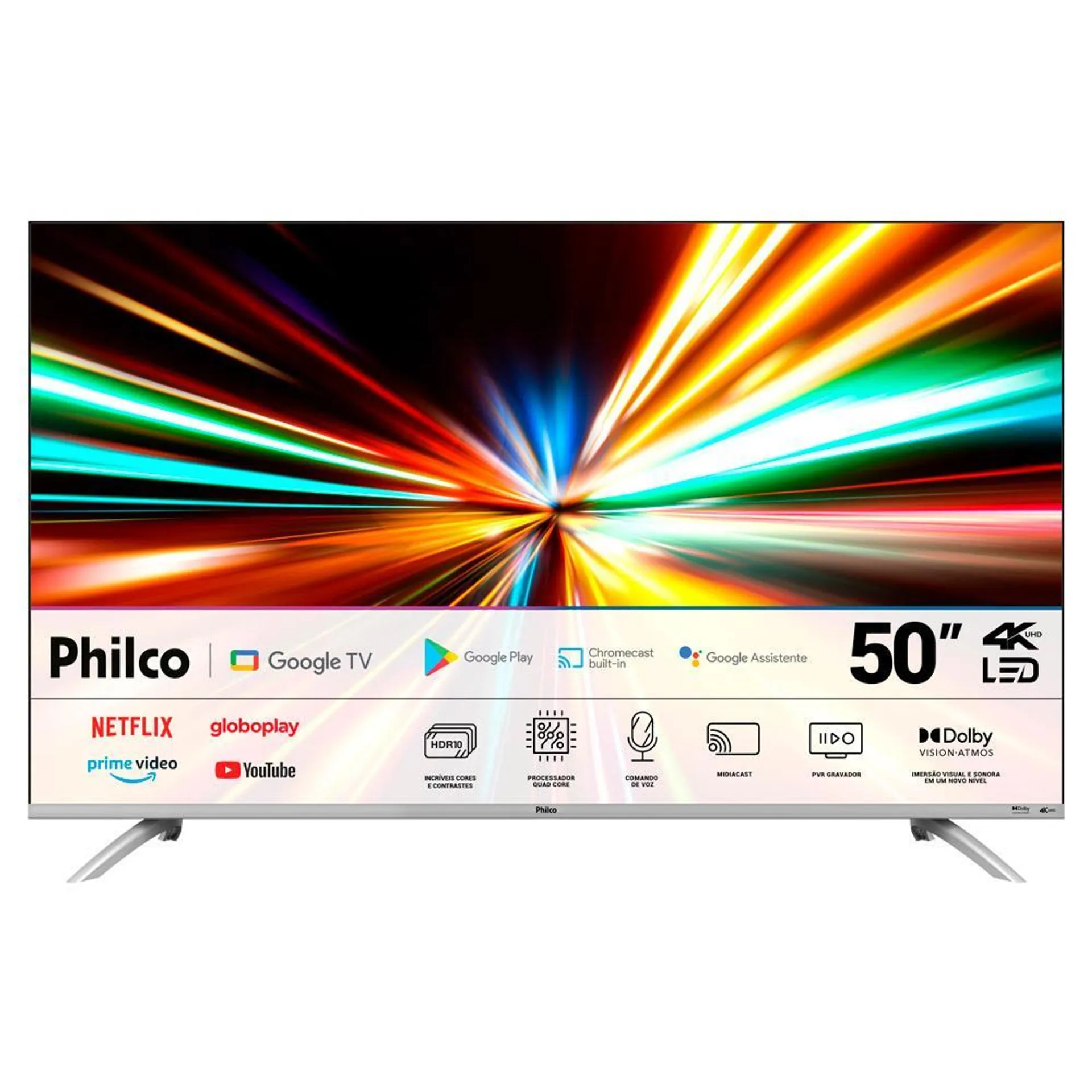 Smart TV 4K LED 50" Philco Google TV PTV50G2SGTSSBL