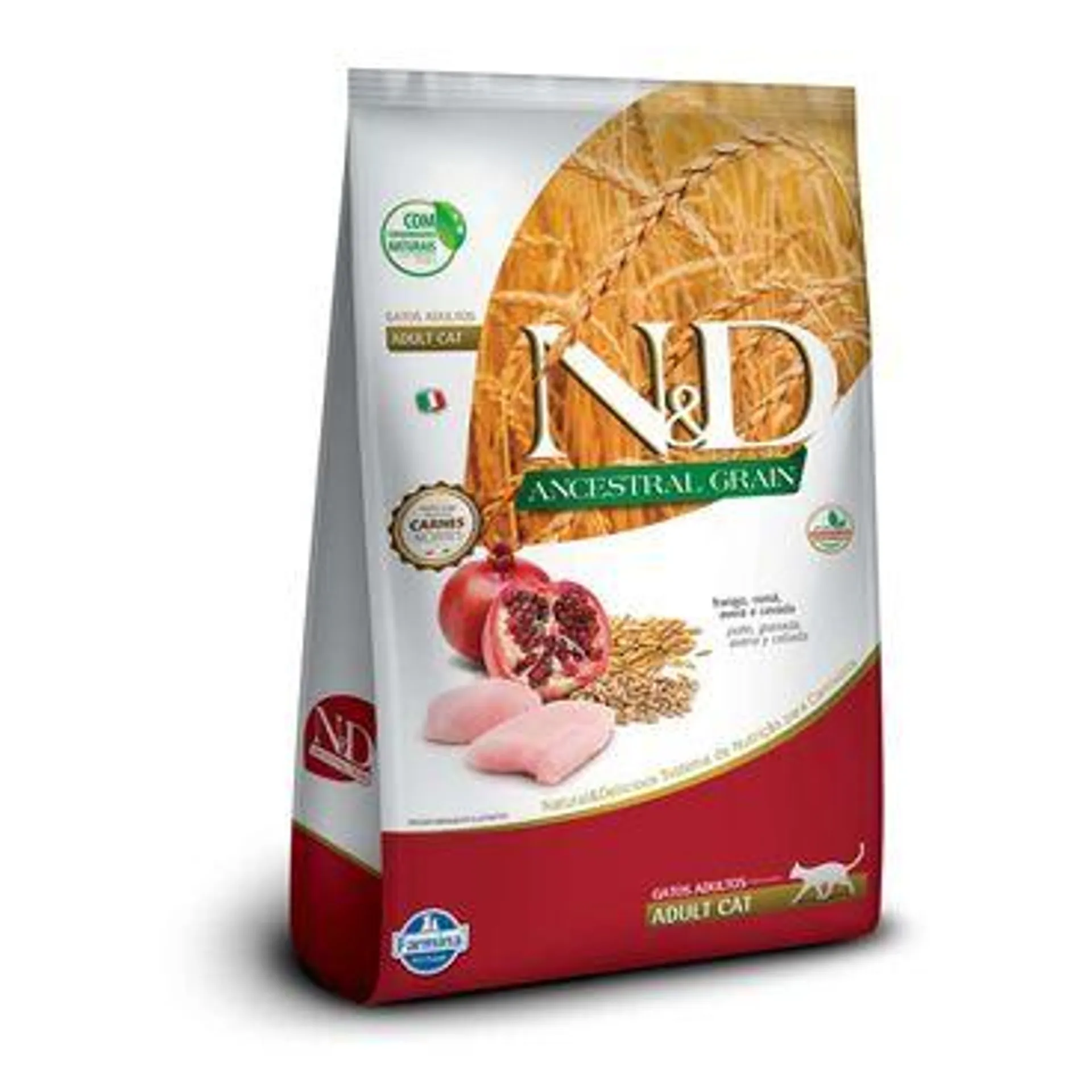 Ração N&D Ancestral Grain Gatos Adultos Frango e Romã 400 g